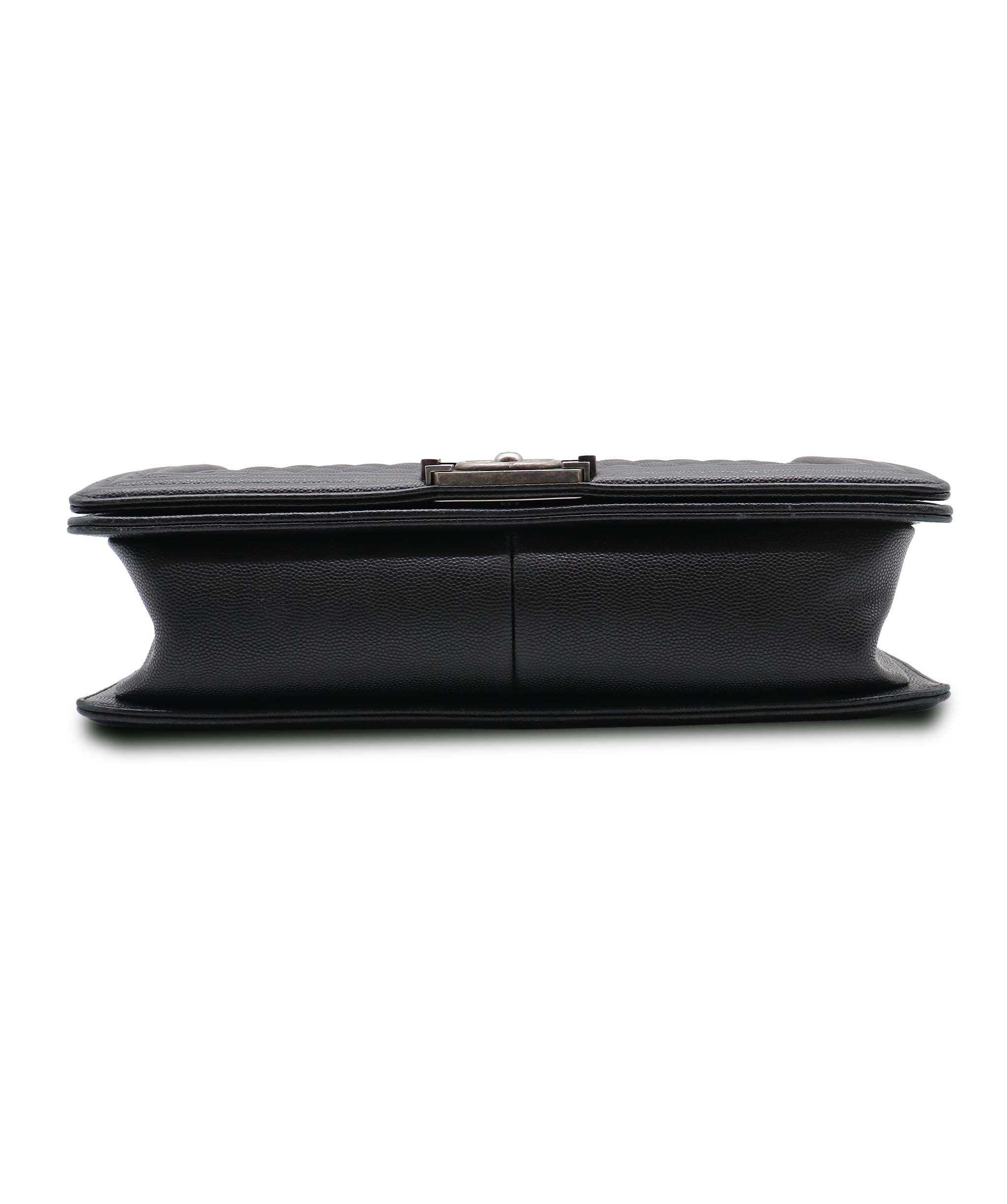 Chanel Chanel Large Black Caviar Leather Boy Bag SHW AGC3182
