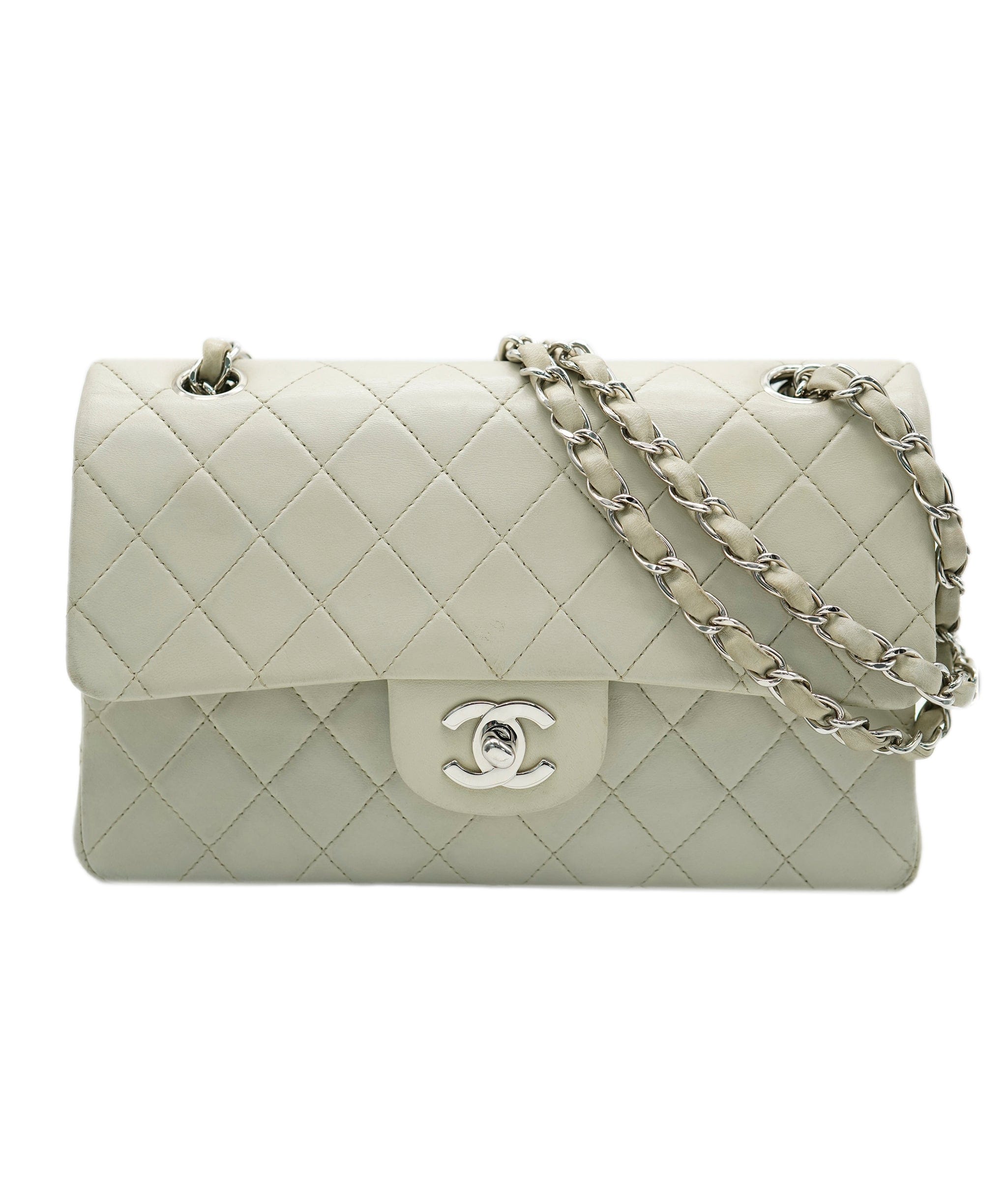 Chanel Classic Double Flap Small Light Grey Lambskin SHW #5 ALC0516 –  LuxuryPromise