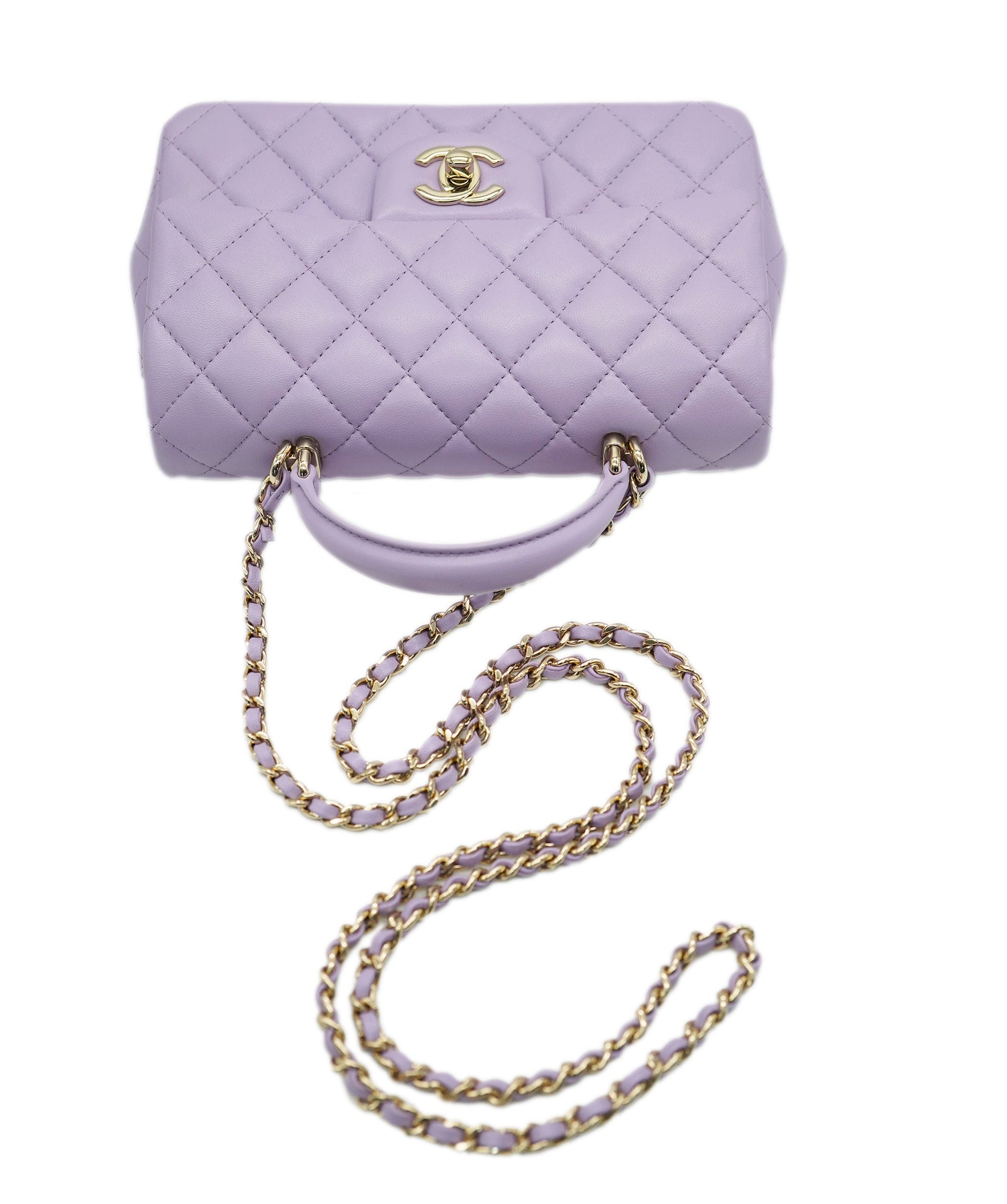 Chanel Chanel light purple top handle mini  AVL1487