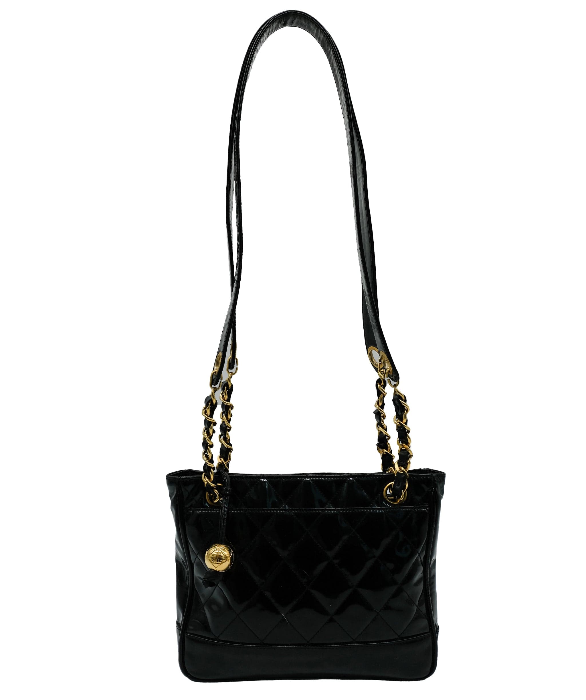 Chanel Matelasse Coco Black Patent Leather Shoulder Bag RJC2777 ...