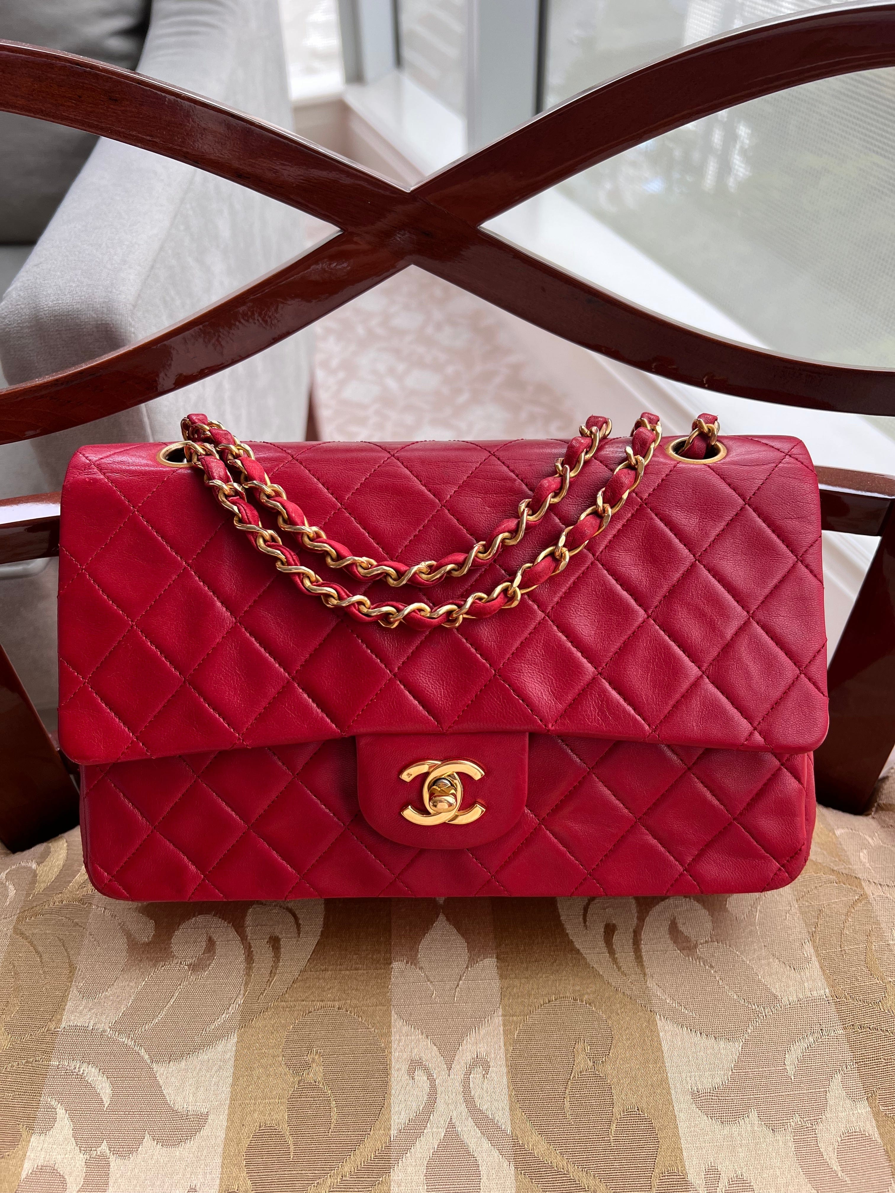 Chanel Chanel Matelasse25 lambskin red card and seal series 1 ASL8686