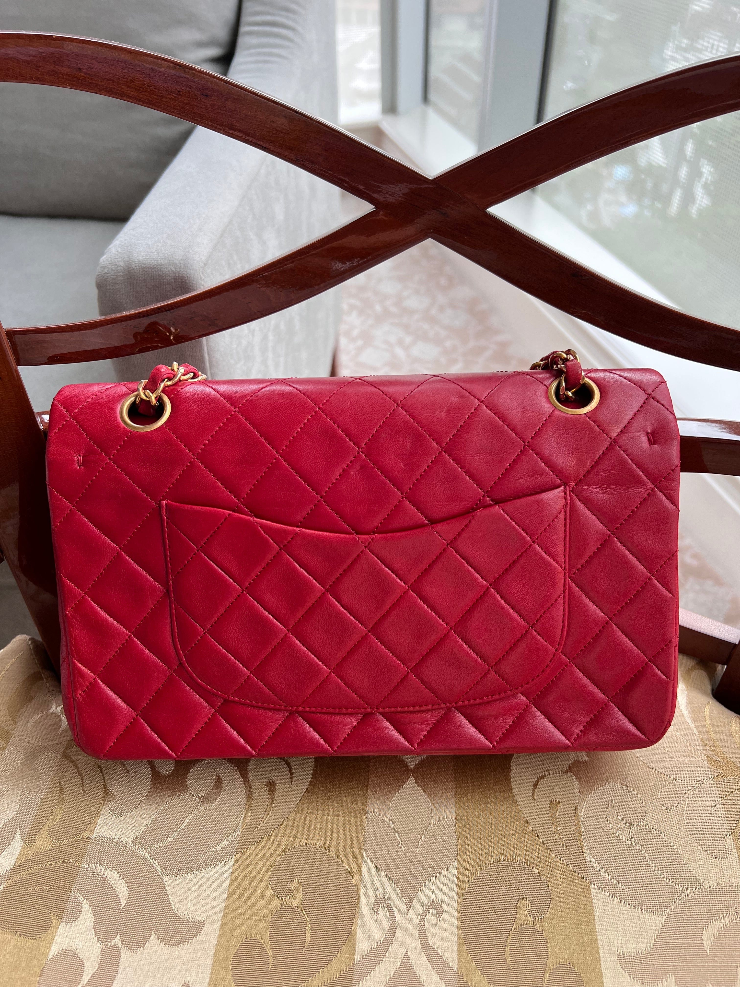 Chanel Chanel Matelasse25 lambskin red card and seal series 1 ASL8686