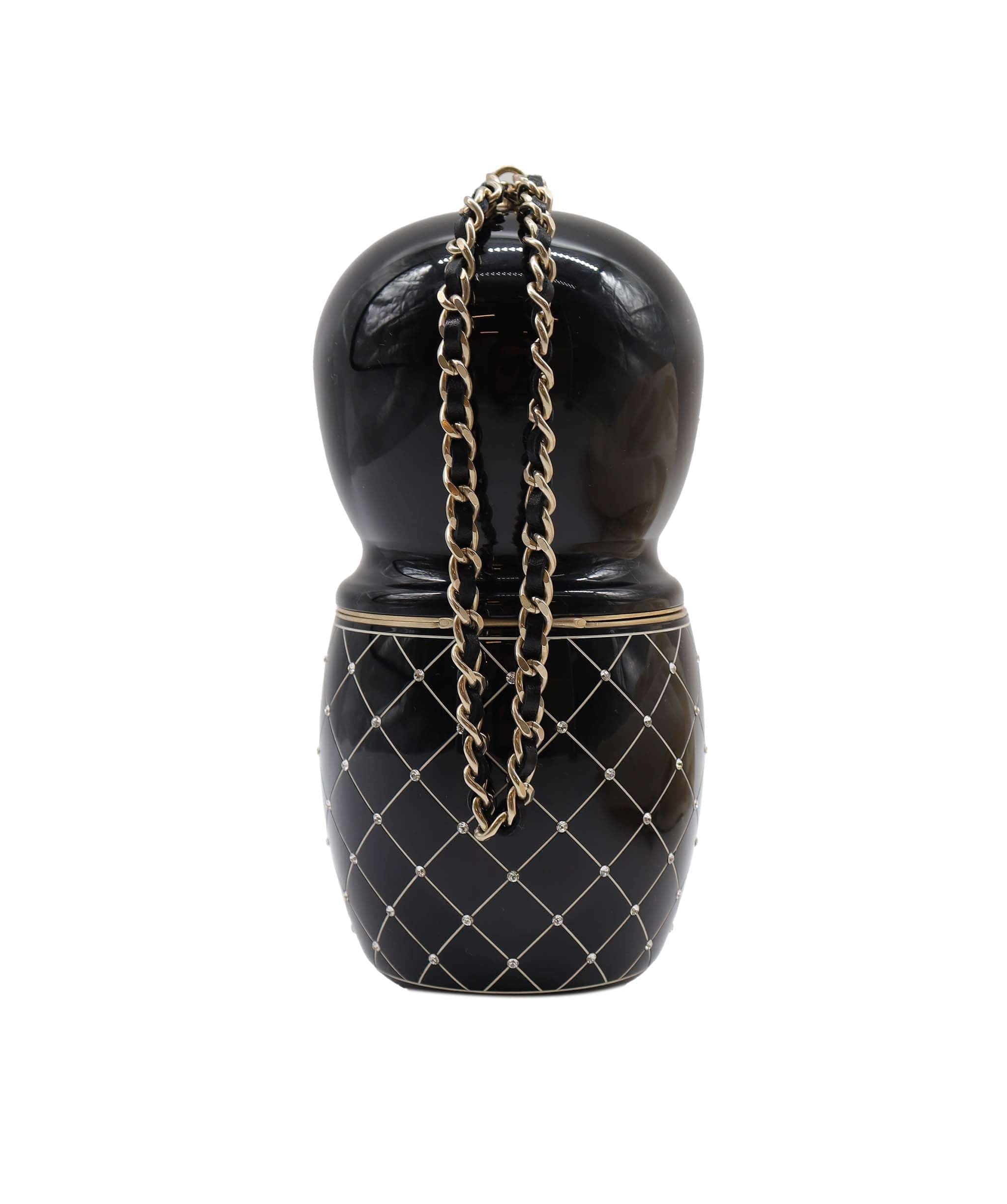 Chanel Chanel matryoshka doll black gold bag DXBS2297