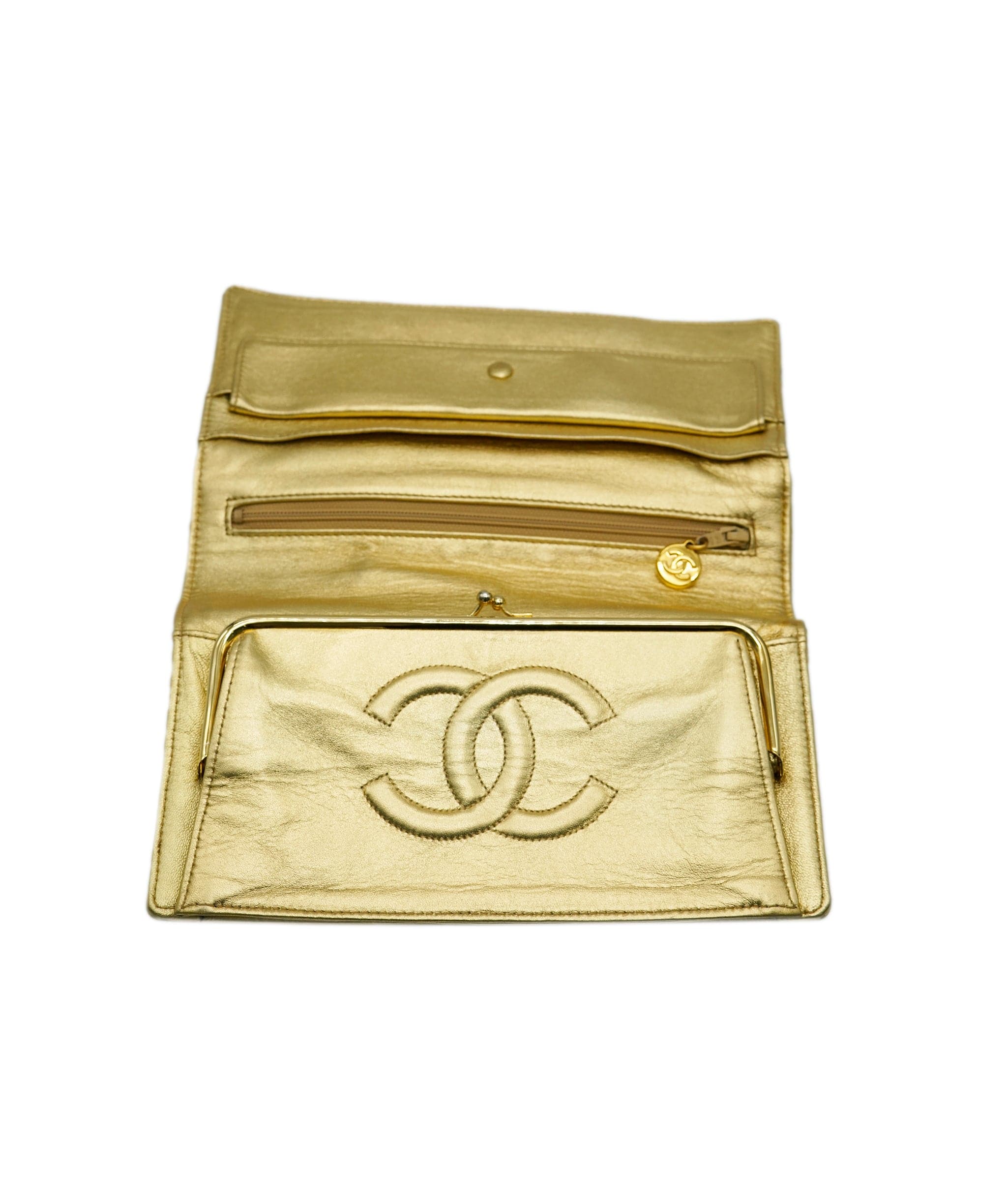 Chanel Chanel Metallic Gold Clutch  ALC1282