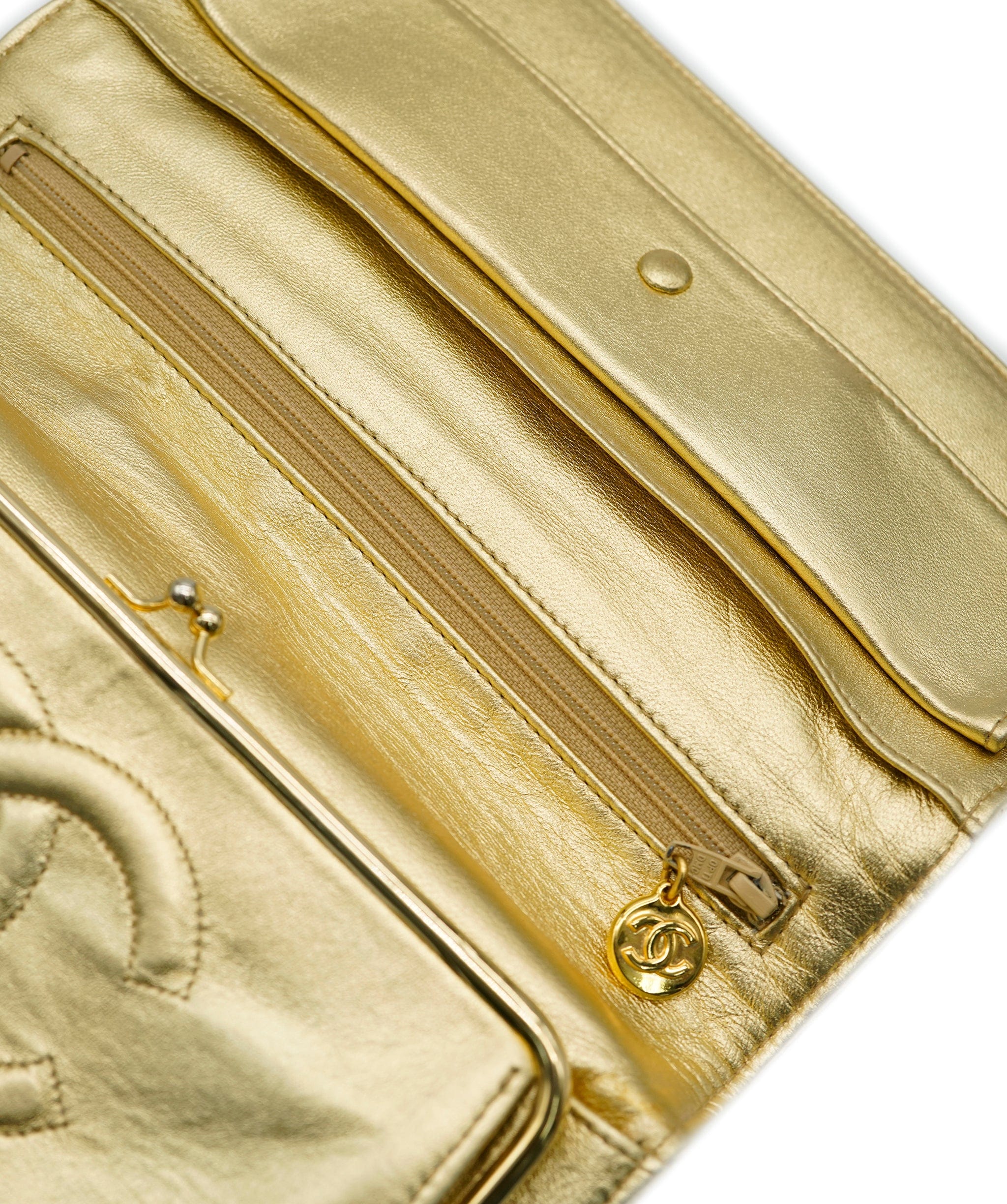 Chanel Chanel Metallic Gold Clutch  ALC1282