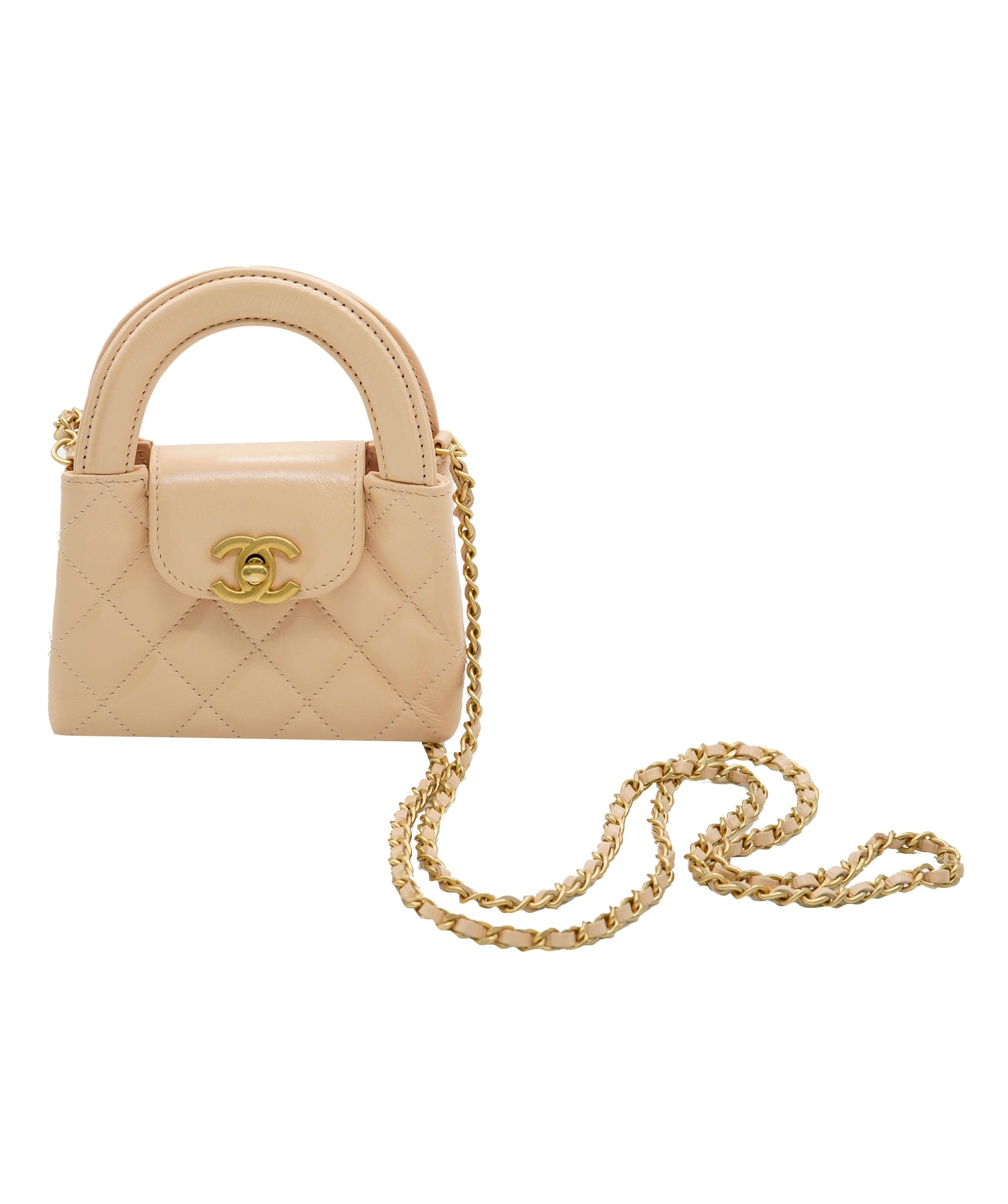 Chanel Chanel Micro Beige Kelly With GHW  ALC2962