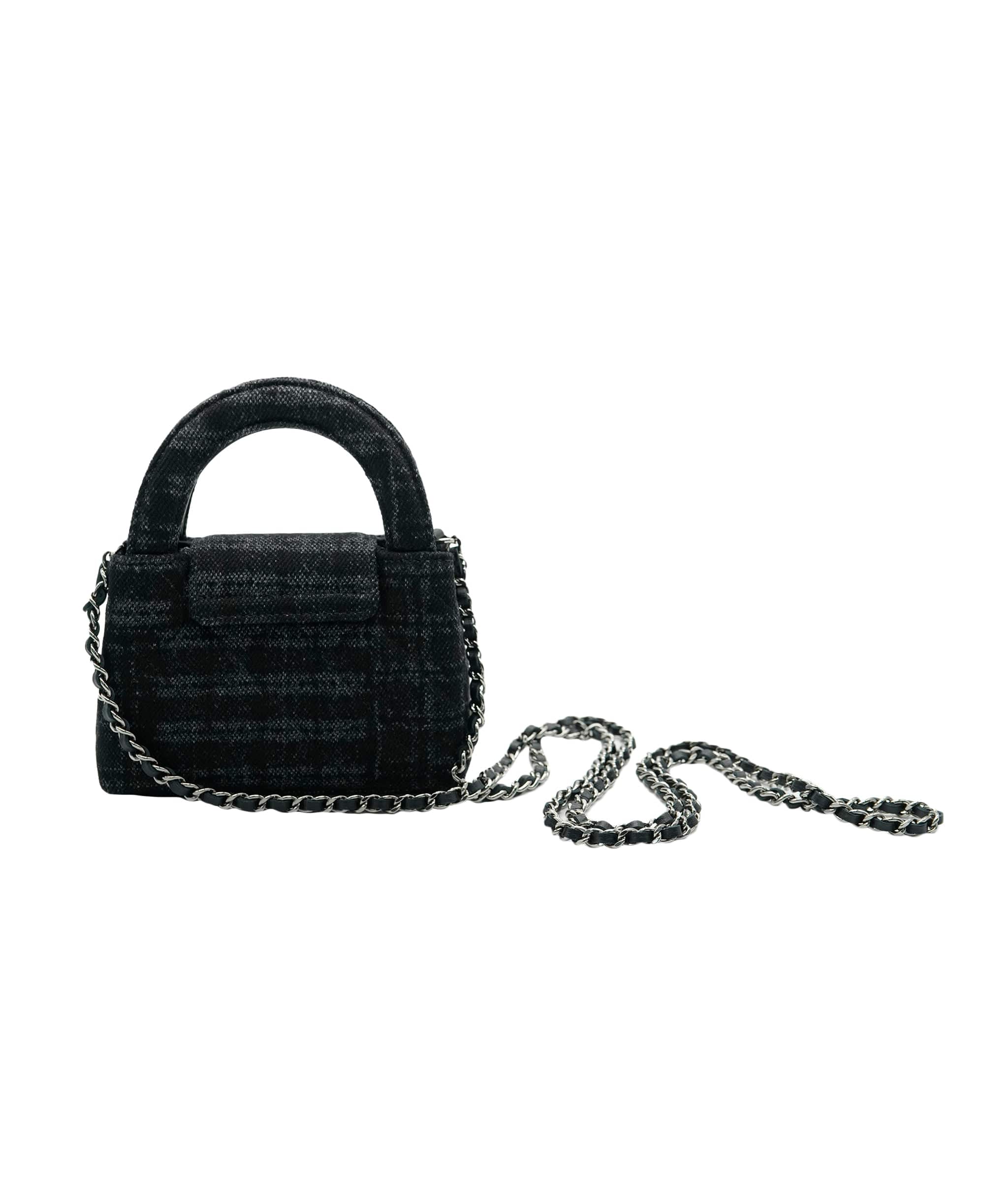 Chanel Chanel Micro Grey Tweed Kelly  ALC2963