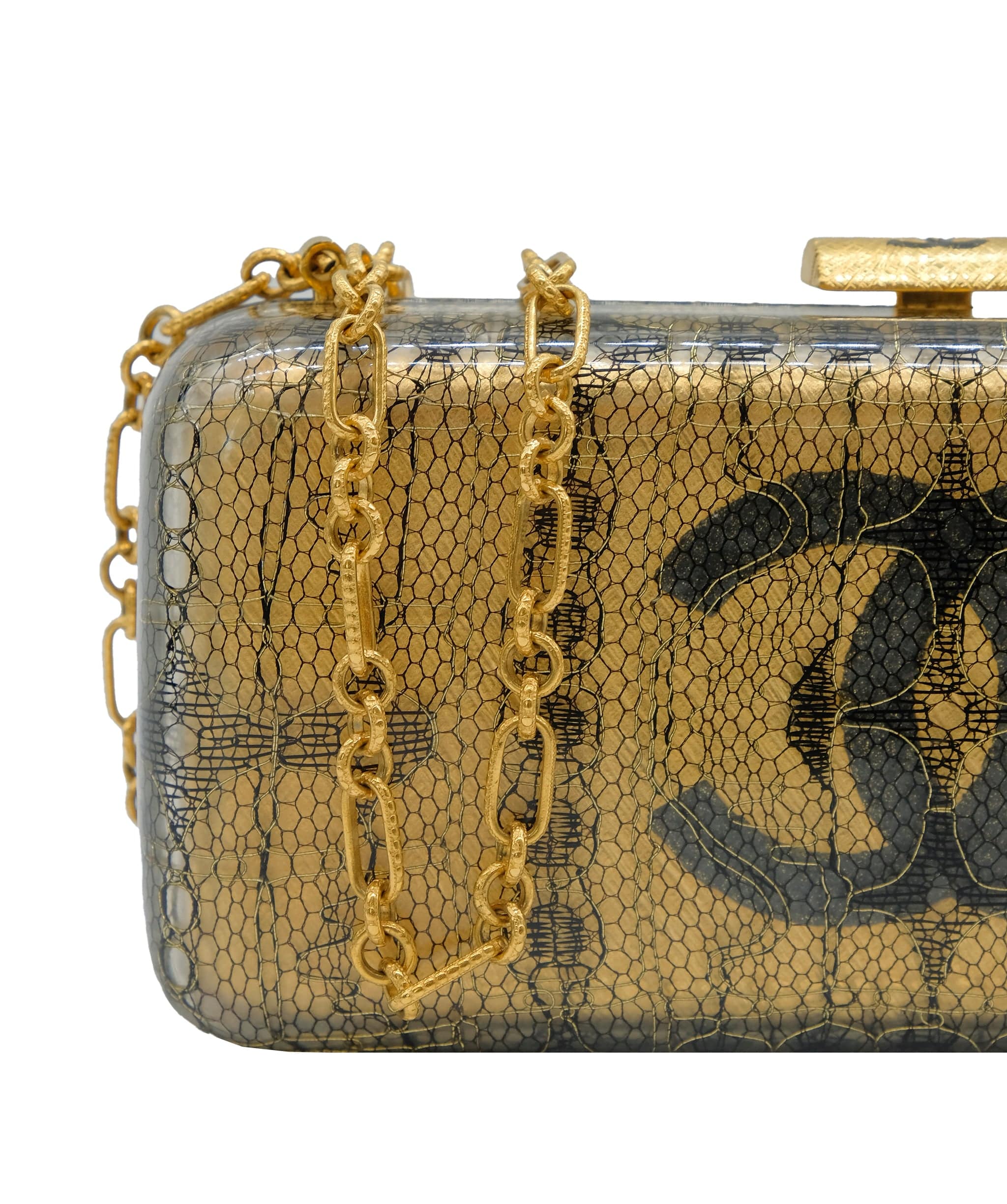 Chanel Chanel Minaudiere Lace Gold Clutch Chain CASC5272