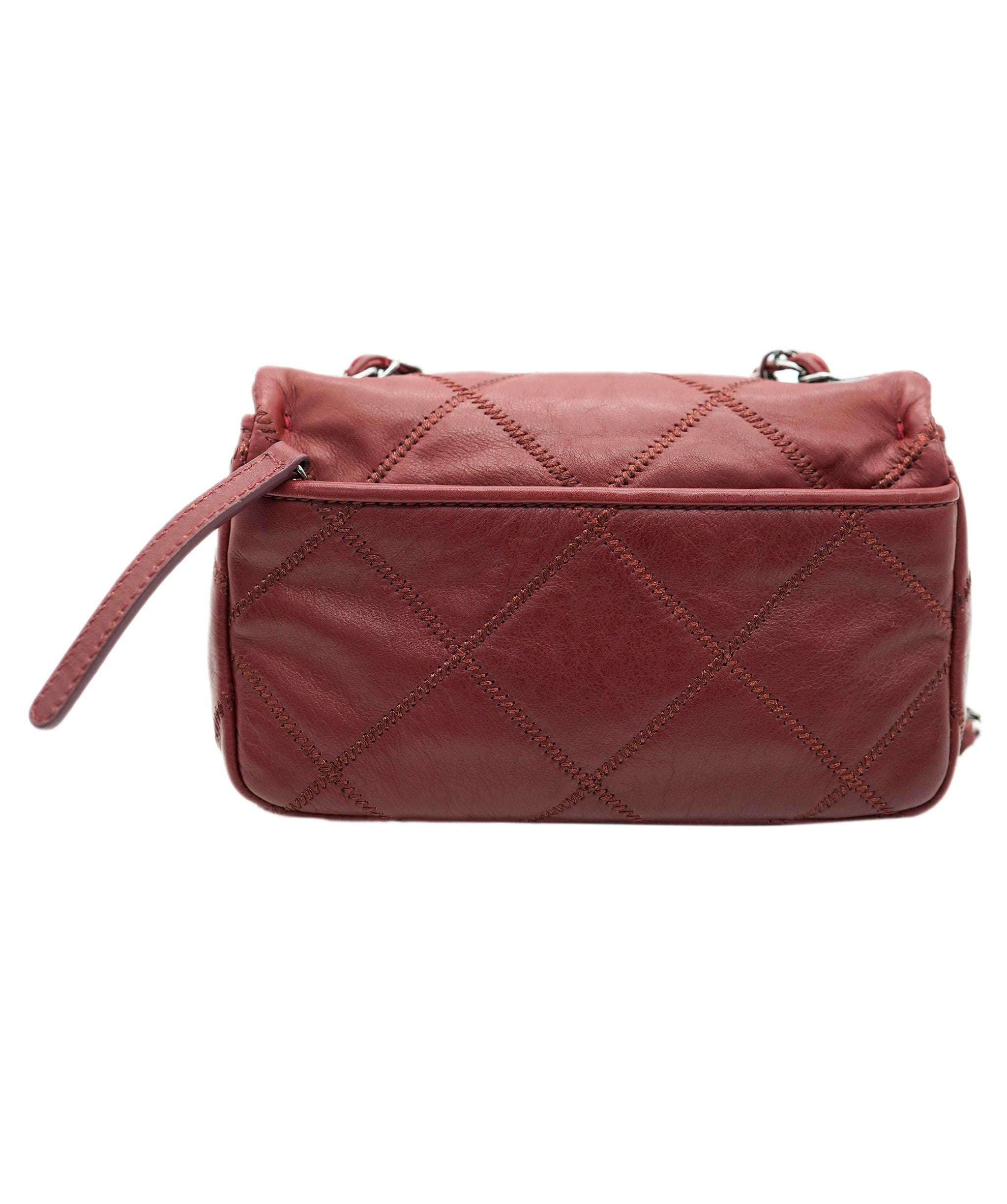 Chanel Chanel Mini Flap Rectangle Burgundy Bag  ALL0857