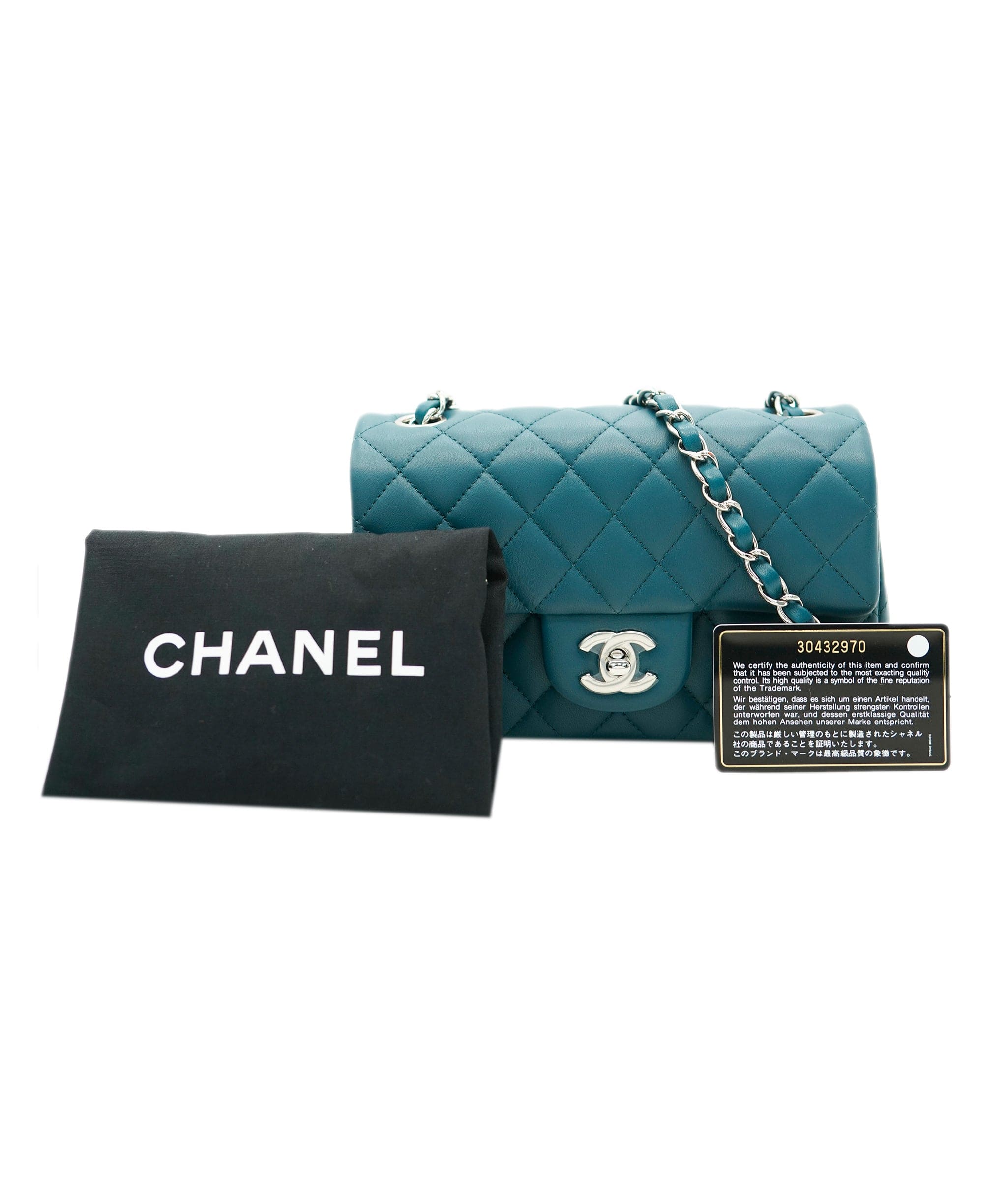 Chanel Chanel Mini Green Rectangle With Silver Hardware ALC1868