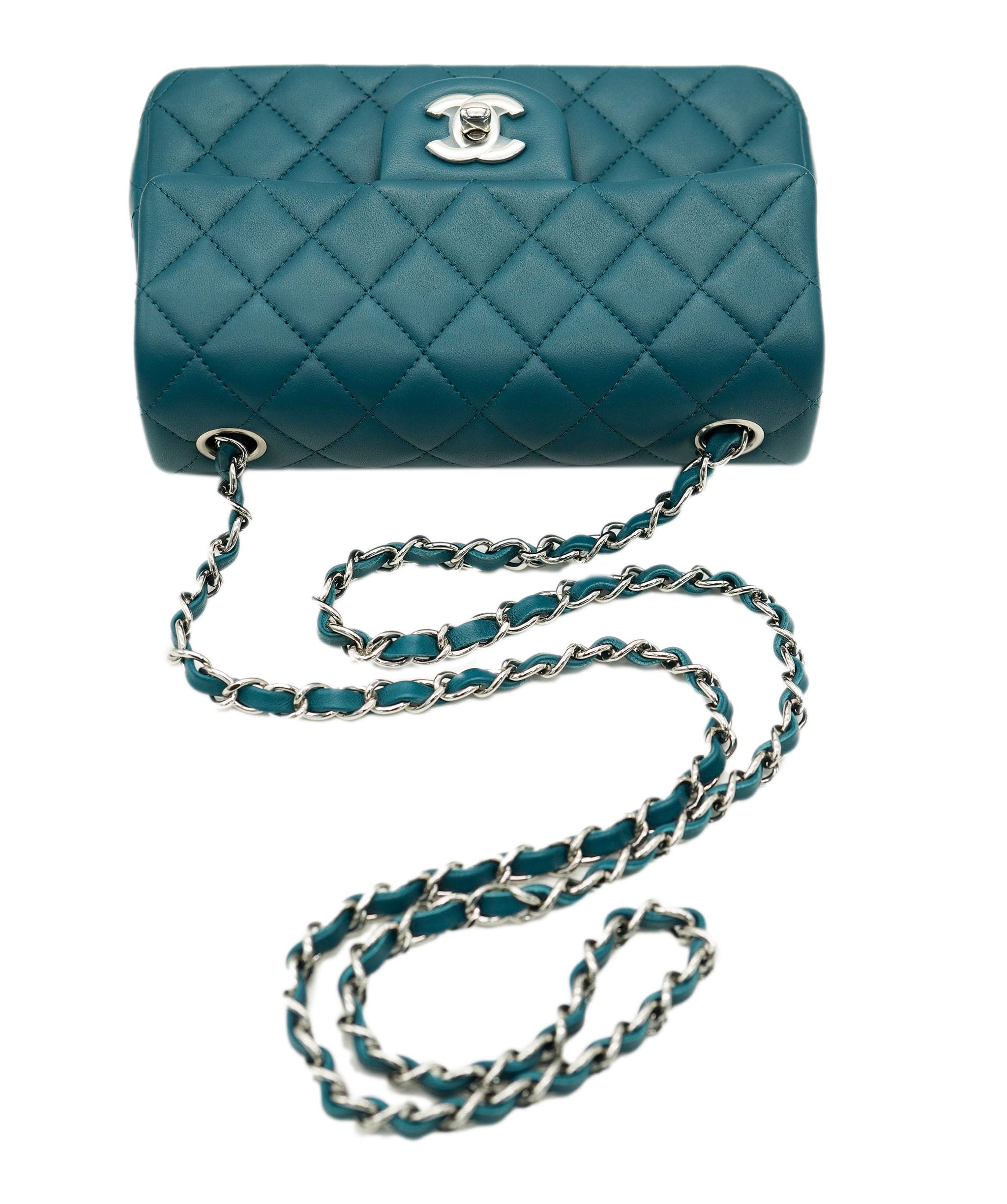 Chanel Chanel Mini Green Rectangle With Silver Hardware ALC1868