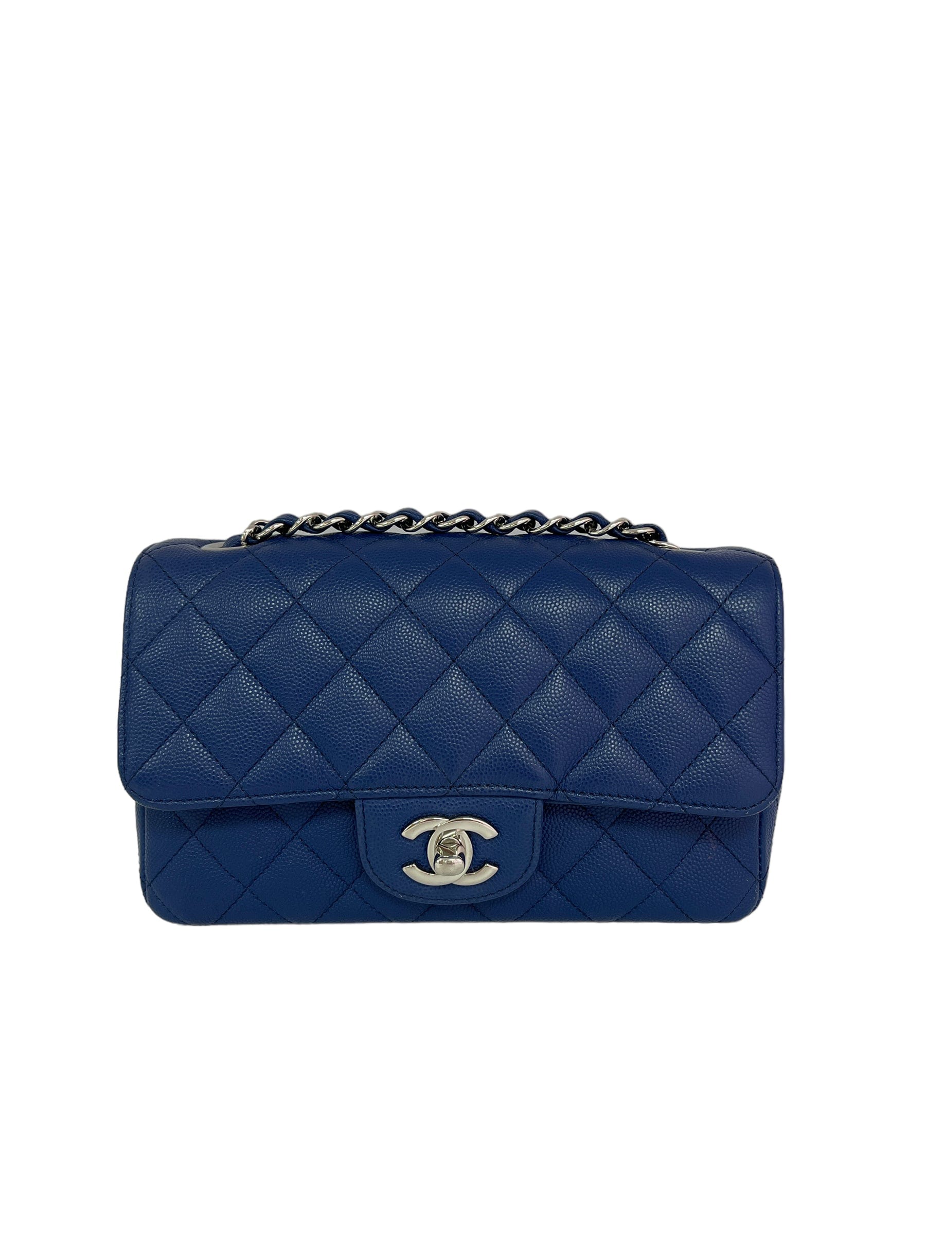 Mini Rectangular Blue Chanel Purse Buy Chanel Navy Blue Caviar