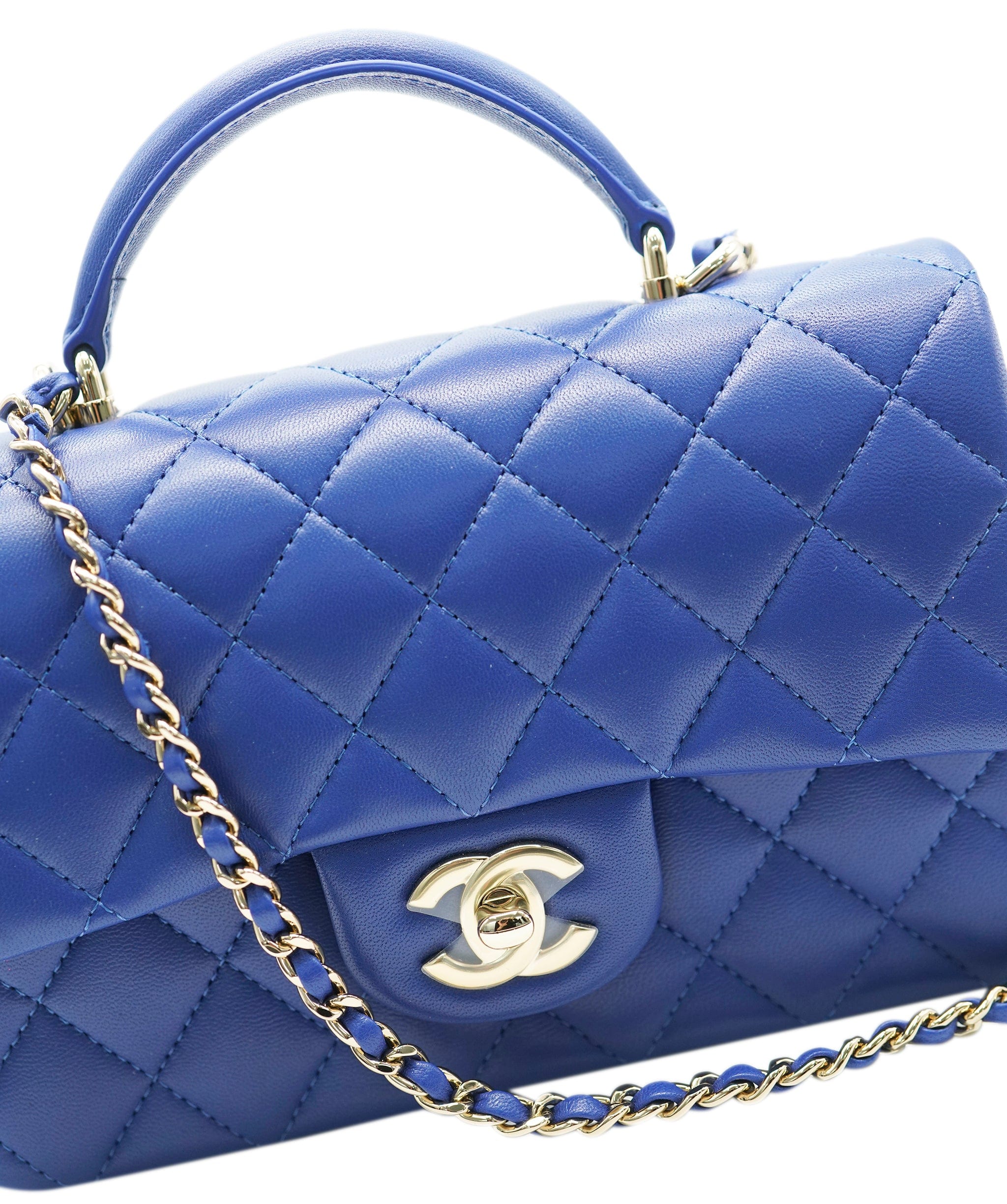 Chanel Chanel mini rectangle top-handle royal blue - AJC0658