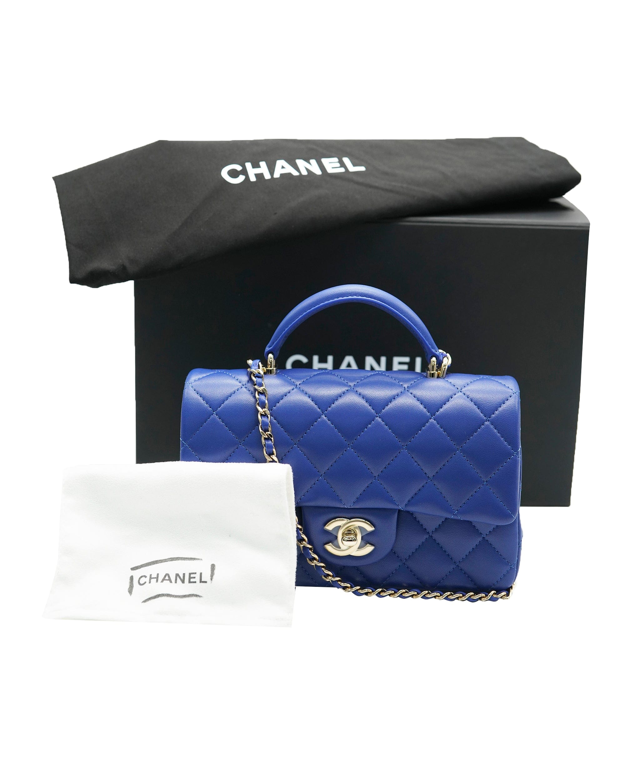 Chanel Chanel mini rectangle top-handle royal blue - AJC0658