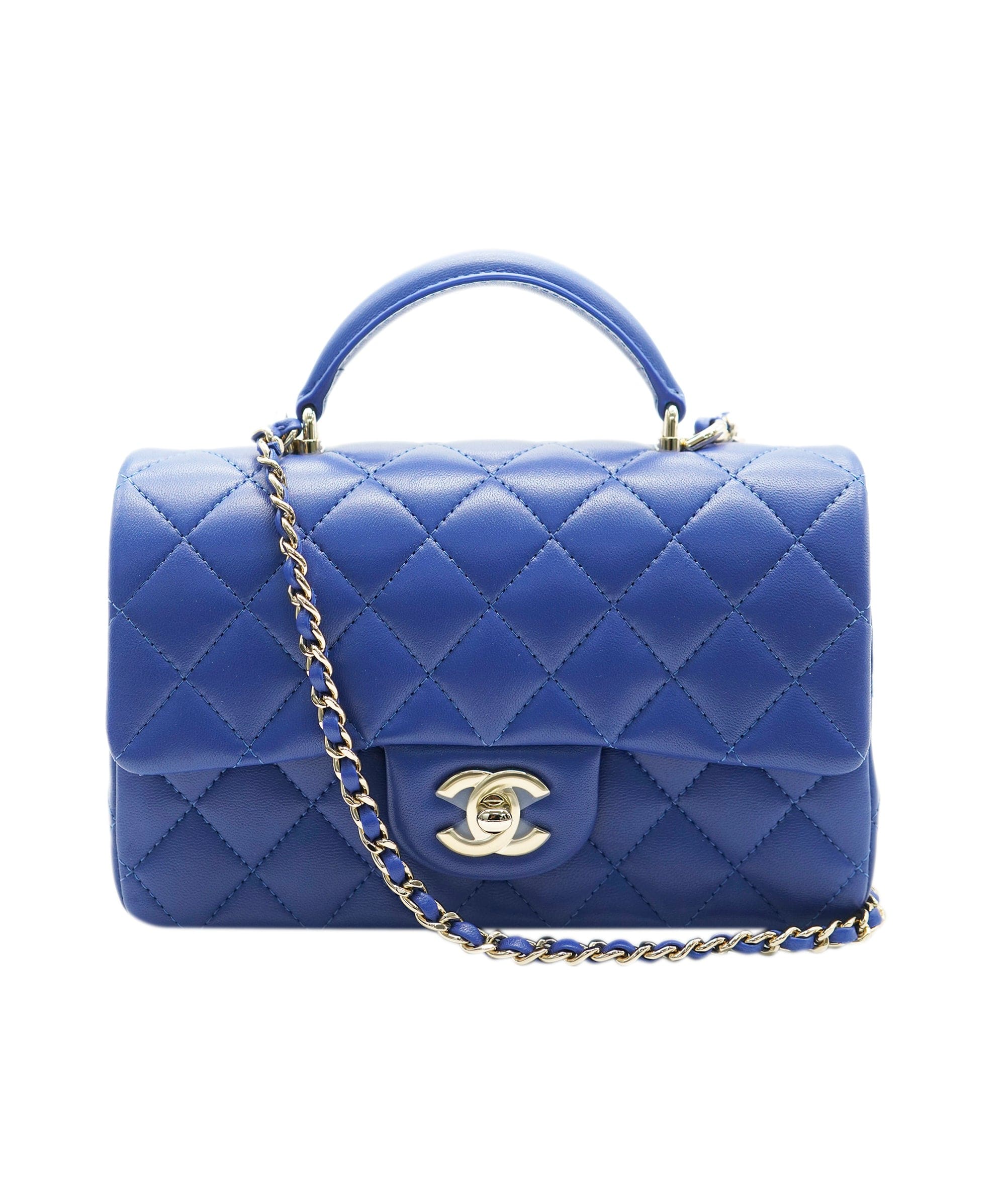 Chanel Chanel mini rectangle top-handle royal blue - AJC0658