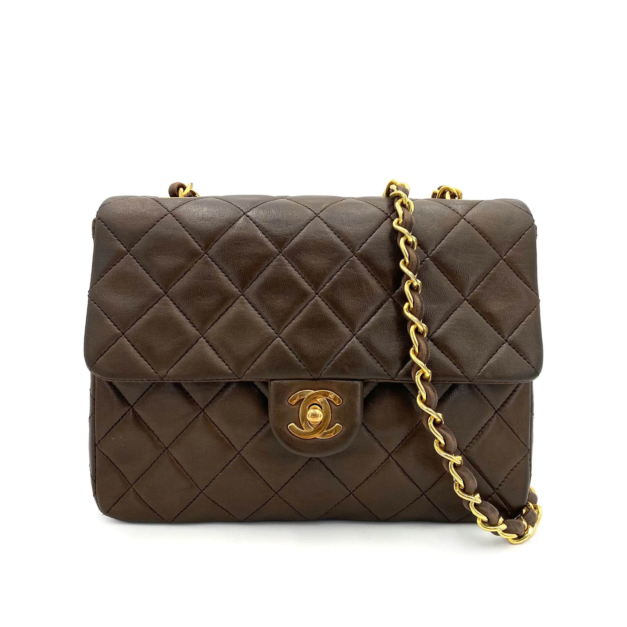 Chanel Chanel Mini Square Brown Classic Flap DXBS0092