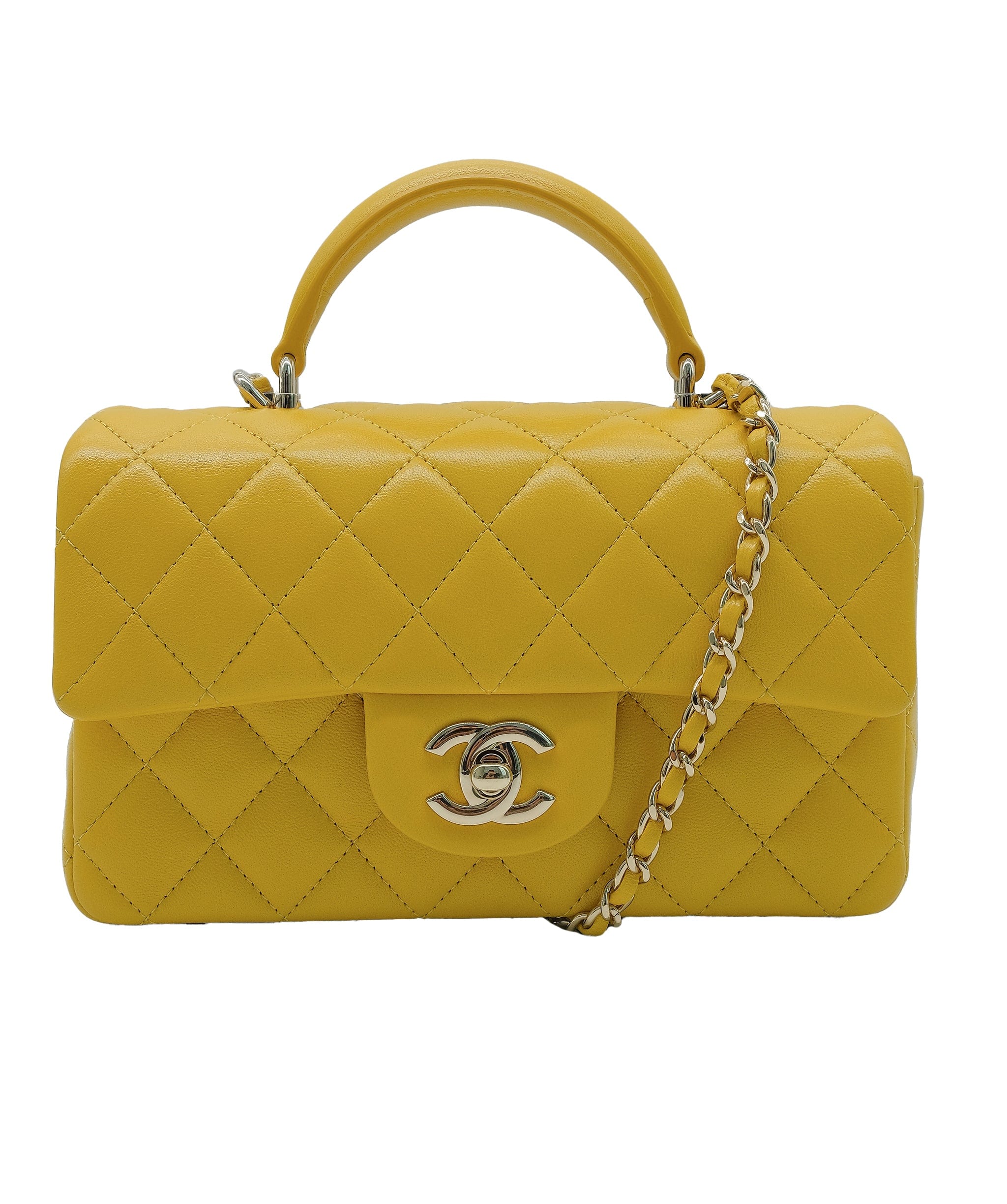 Buy Pre Loved Chanel Mini Top Handle Yellow Flap RJL1948 Products