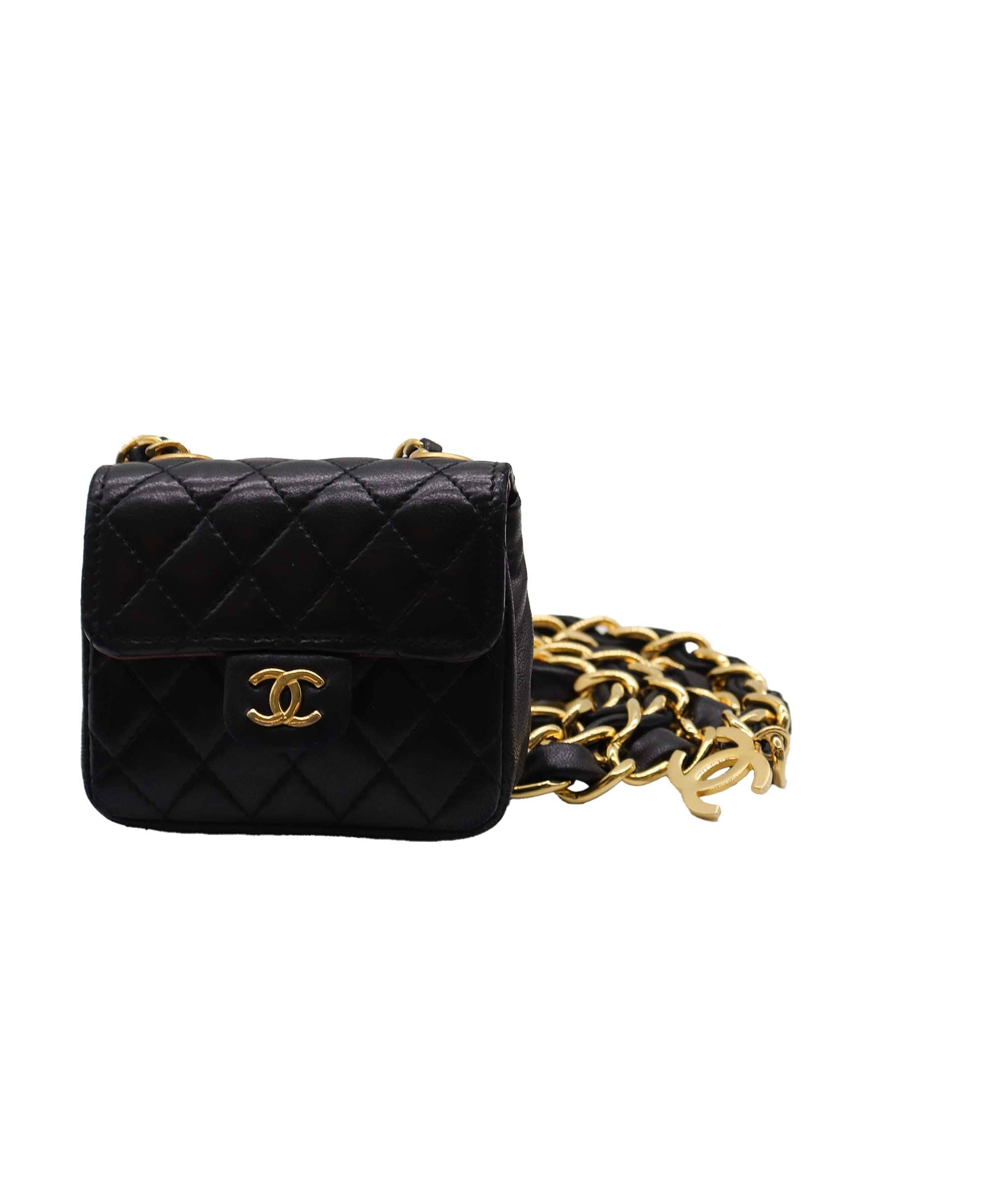 Chanel Chanel Minimini w/ chain GHW Black DXBS2361