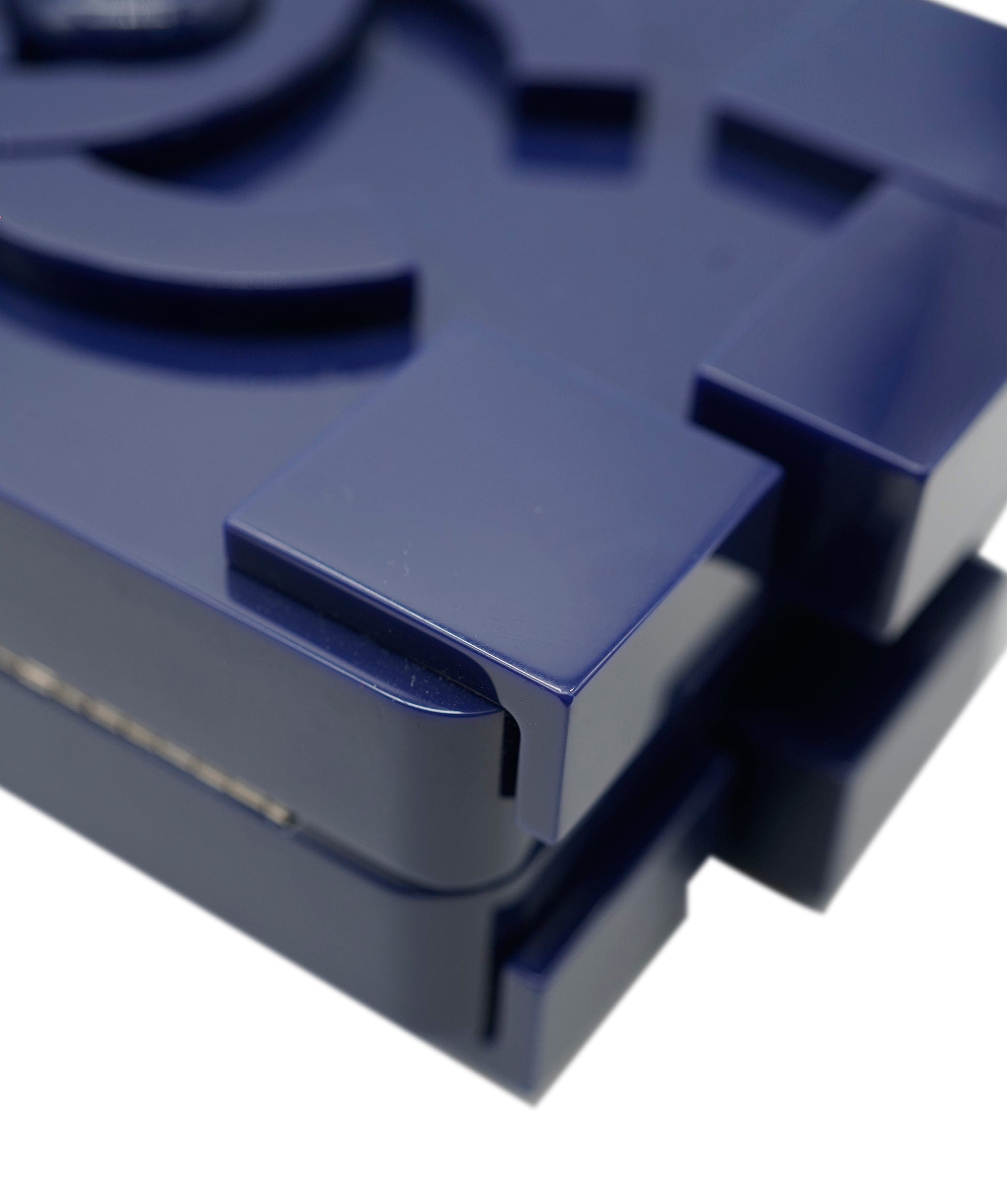 Chanel Chanel Navy Blue Plexiglass Boy Brick Lego Clutch AVL1444