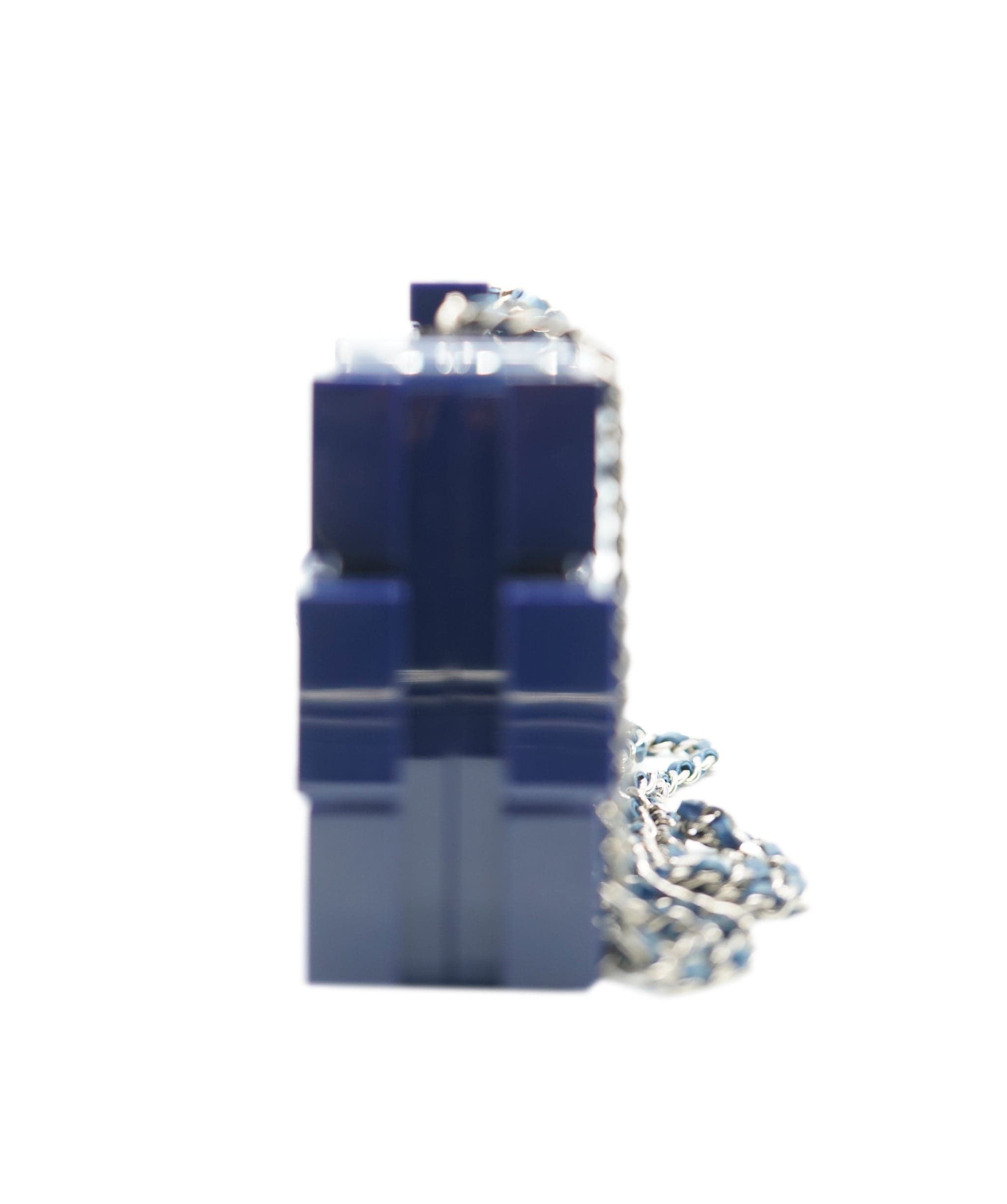 Chanel Chanel Navy Blue Plexiglass Boy Brick Lego Clutch AVL1444