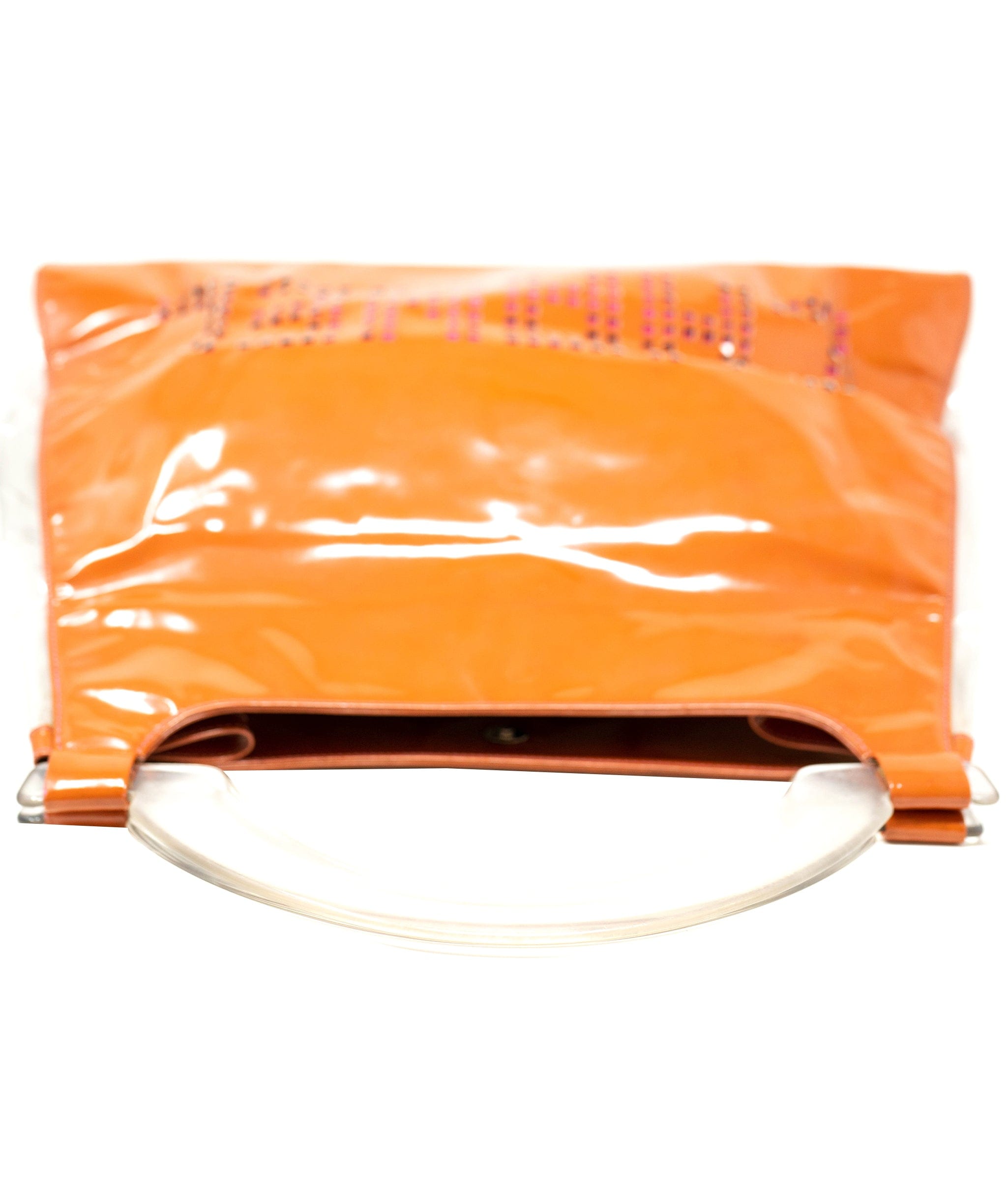 Chanel Chanel Perspex Orange Patent Beach Bag ADC1174