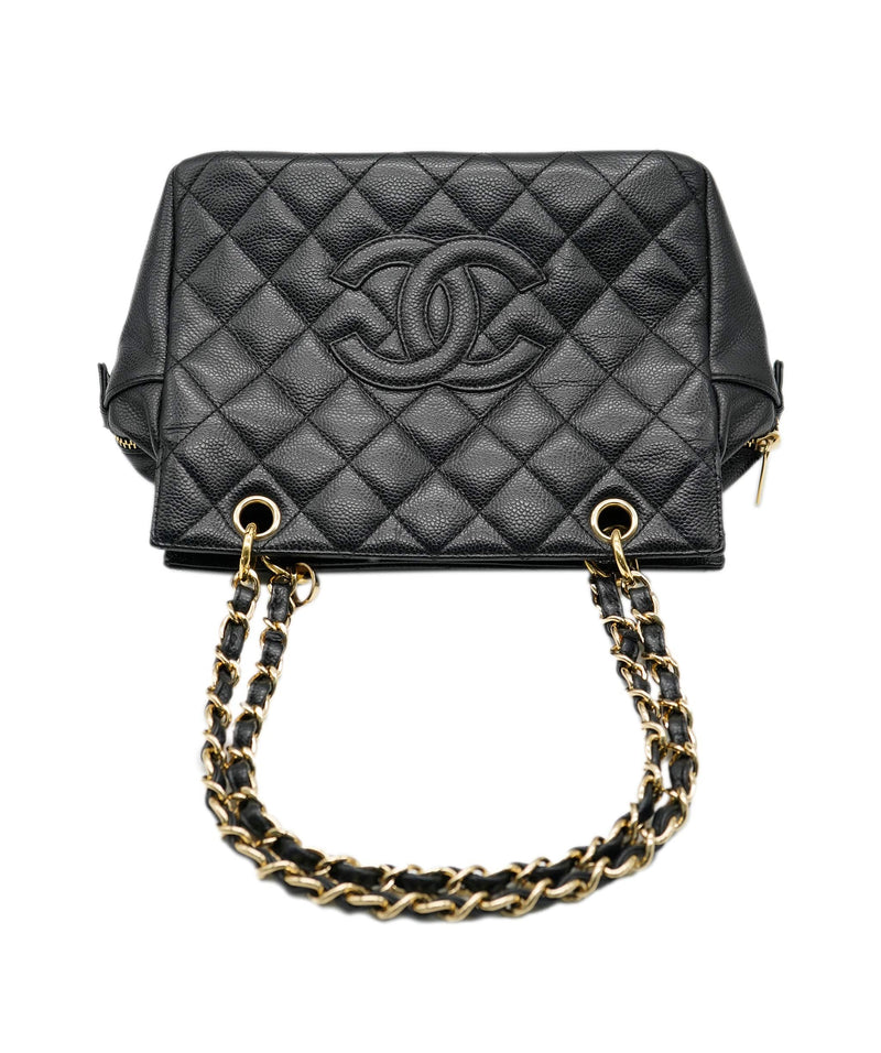 Chanel Black Caviar Leather Petite Timeless Tote