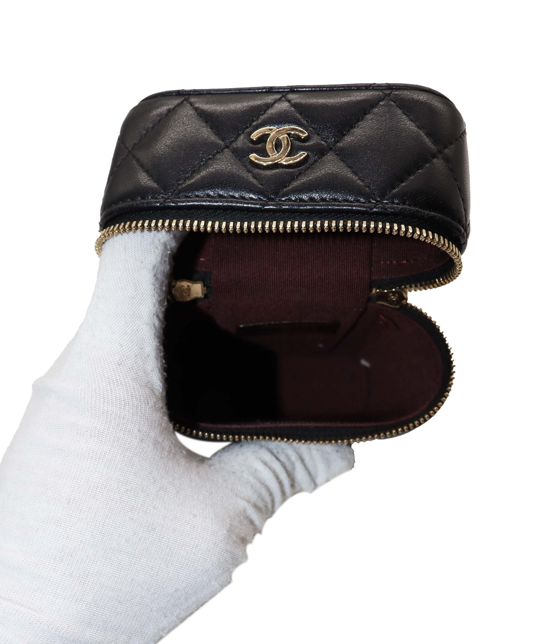 Chanel Chanel Phone Holder Crossbody  Black with dustbag and box SHW RJC4409