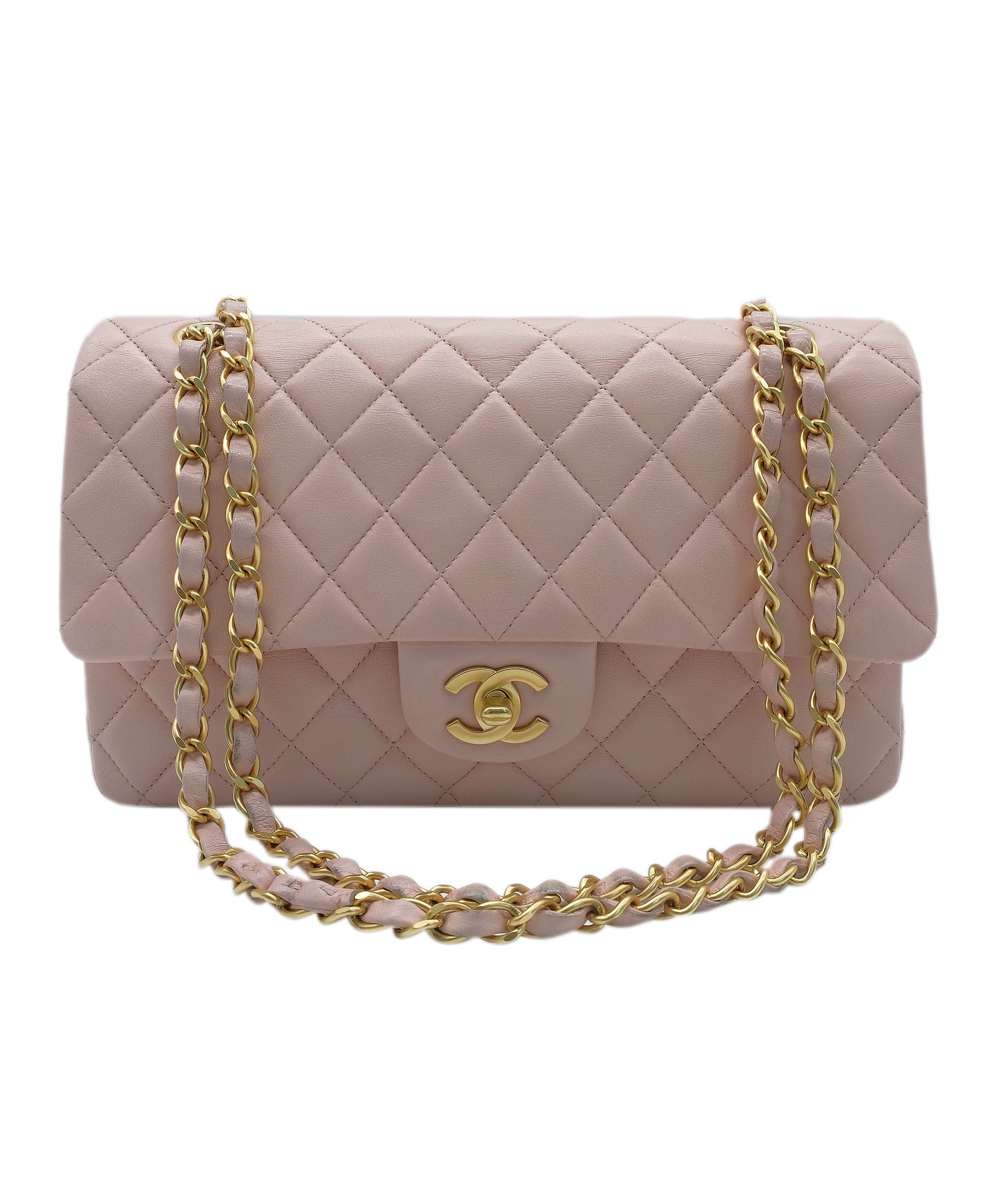 Buy Pre Loved Chanel Pink Double Classic Flap Bag GHW ASL8443 Products ...
