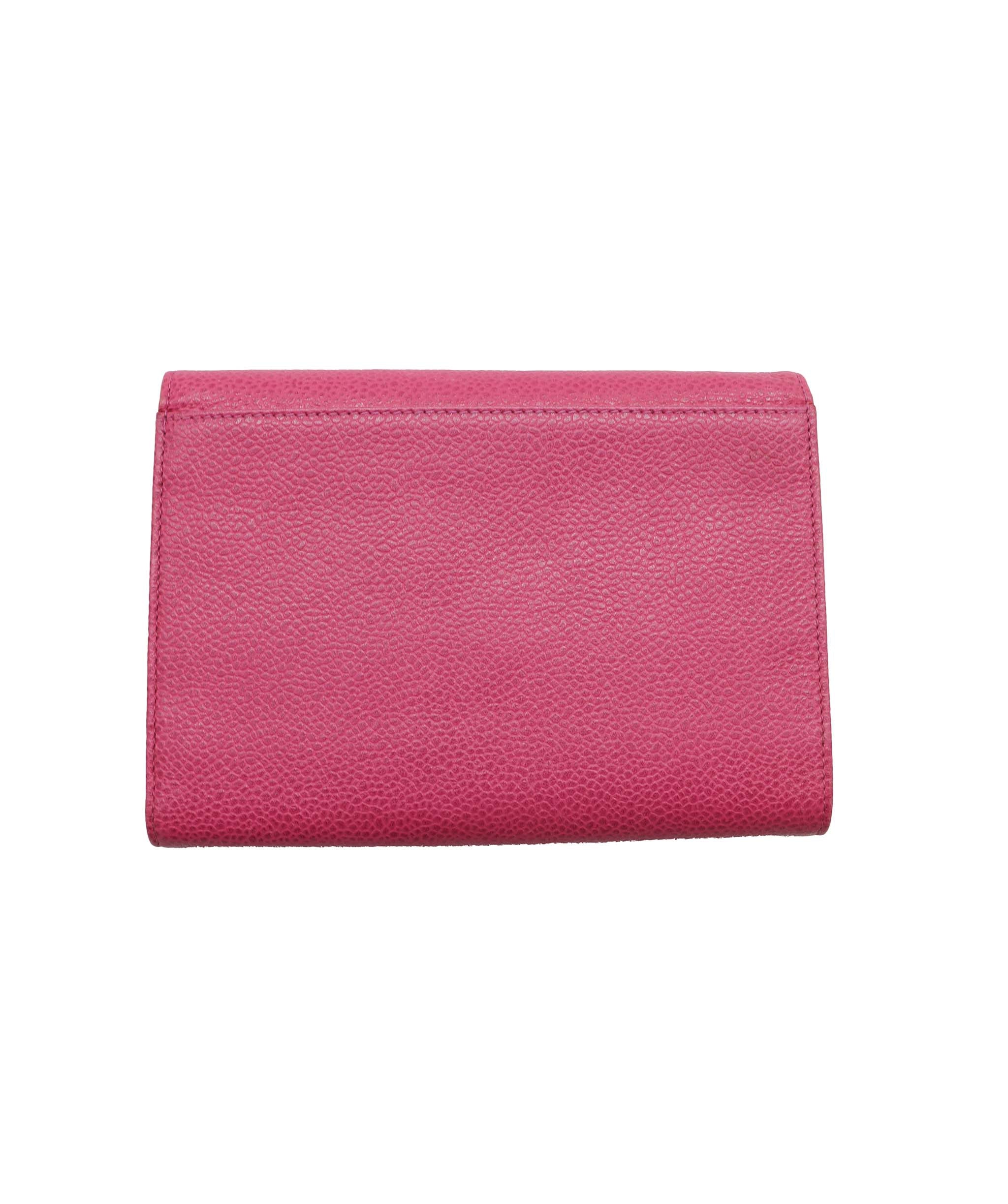 Chanel chanel pink hot pink caviar wallet  DXBS1535