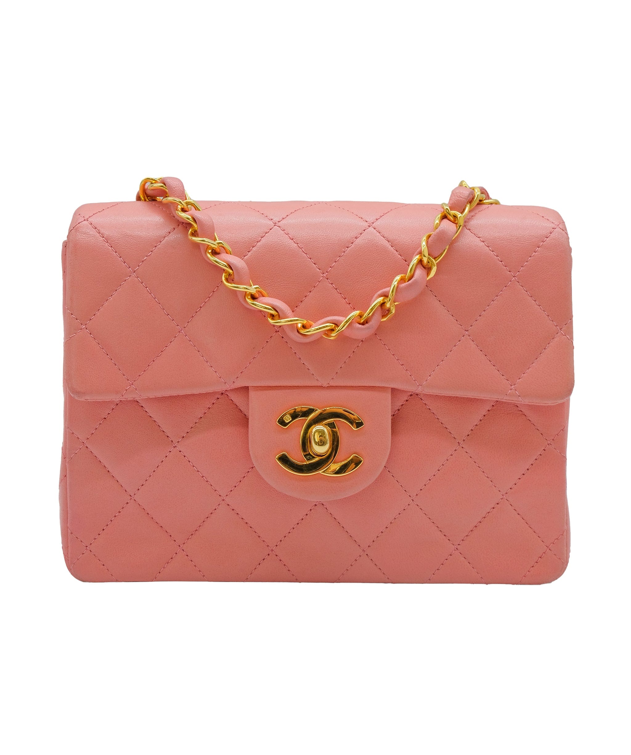 Chanel Chanel Pink Lambskin Mini Flap Bag Pink Lambskin ASC5271