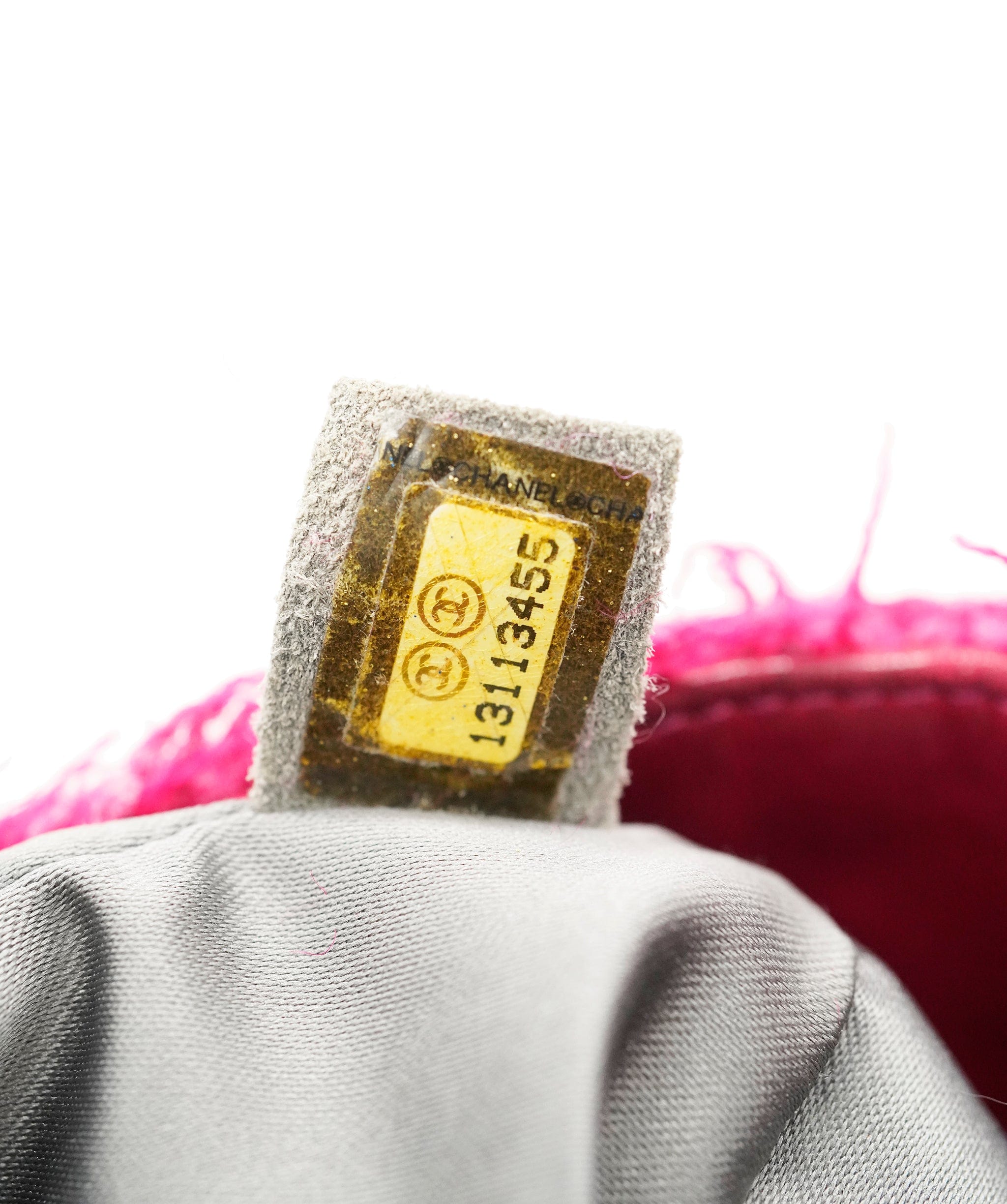 Chanel Chanel Pink Vinyl Quilted Funny Tweed Tote Bag SHW AGC2199