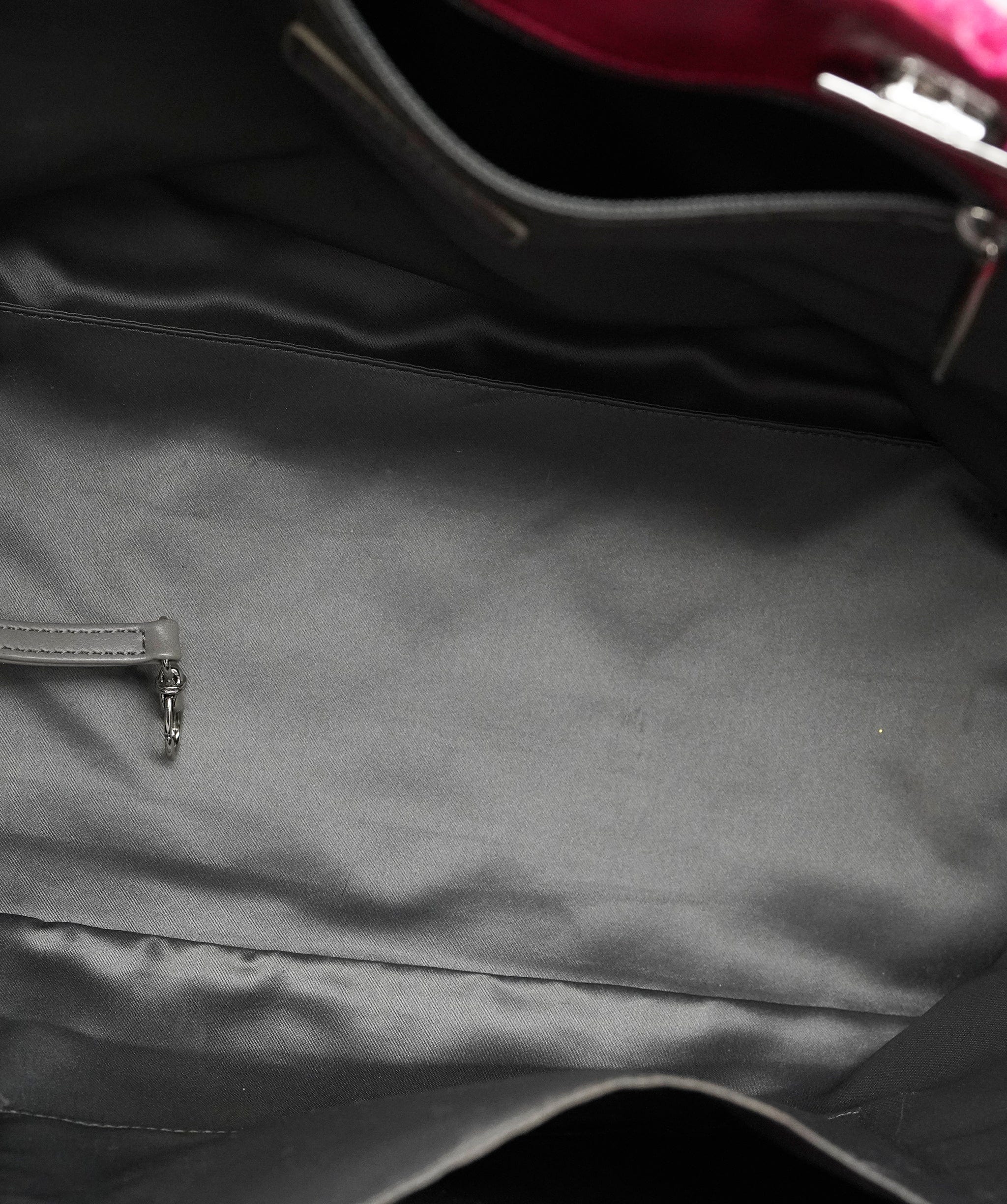 Chanel Chanel Pink Vinyl Quilted Funny Tweed Tote Bag SHW AGC2199