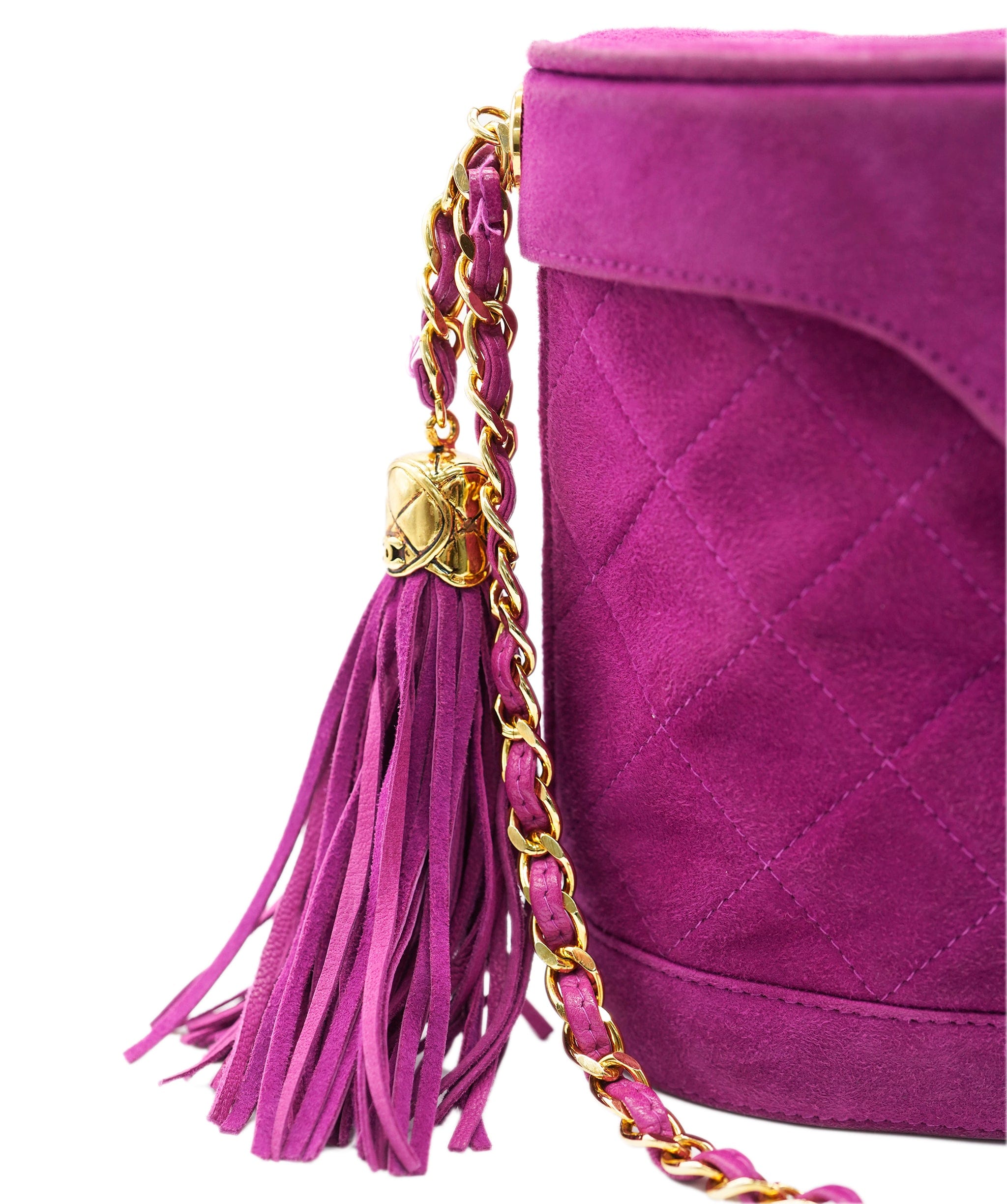 Chanel Chanel Purple Suede Tassel Crossbody Bag ALC2217