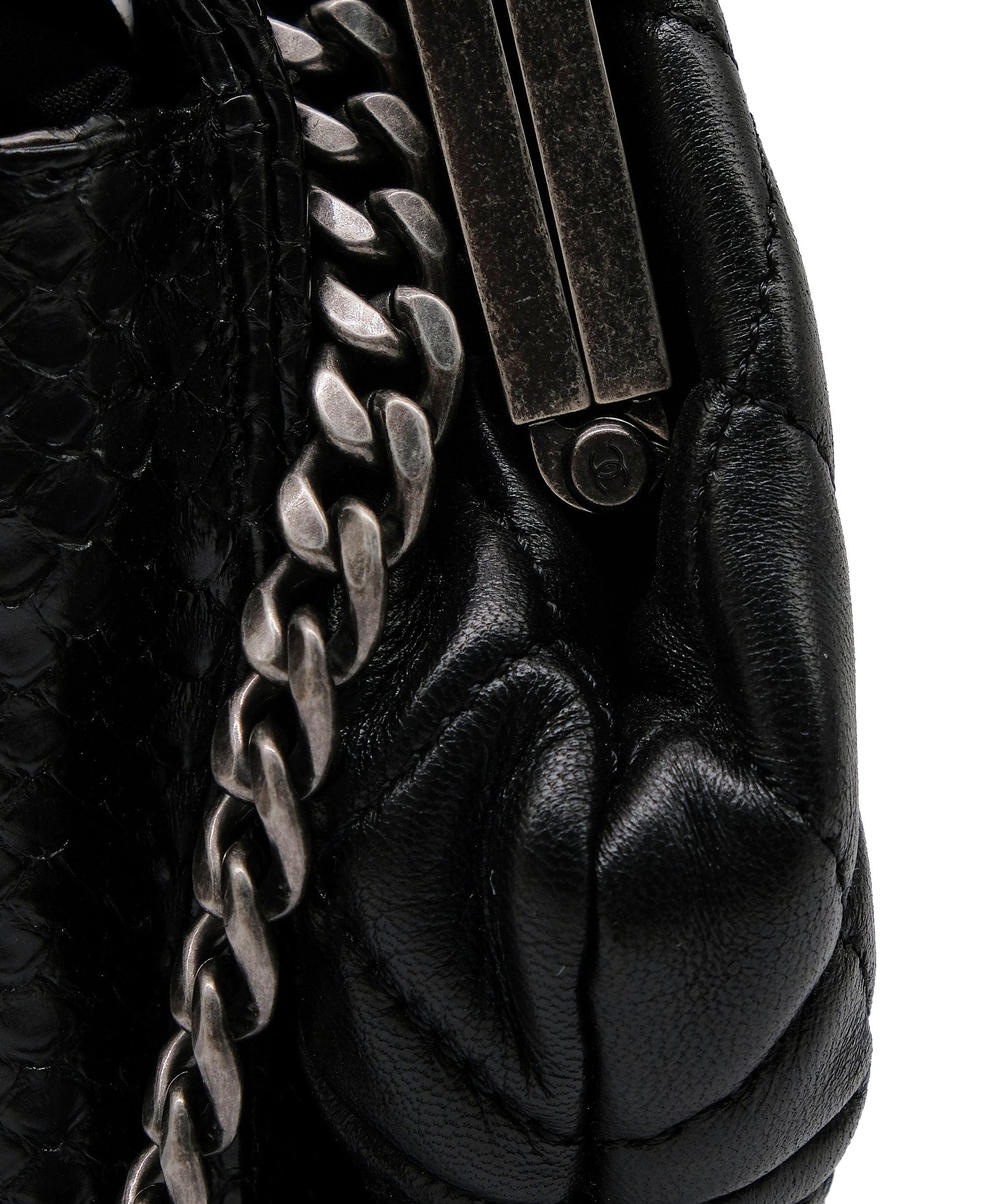 Chanel Chanel Python Black Chain Shoulder Bag RJC3737