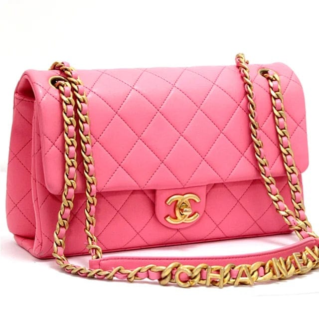 Chanel CHANEL Quilted Calf Leather Classic 25 Double Flap Chain Shoulder Bag Pink #64108 - AJC0595