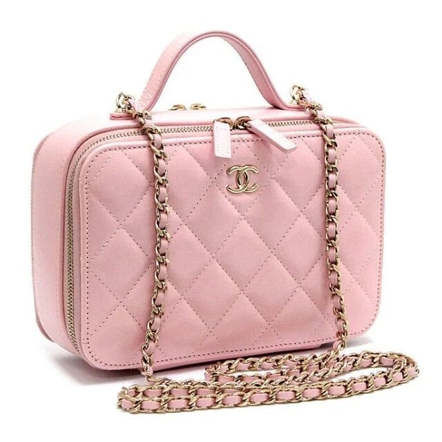 Chanel CHANEL Quilted lambskin vanity bag pink #64239 - AJC0582