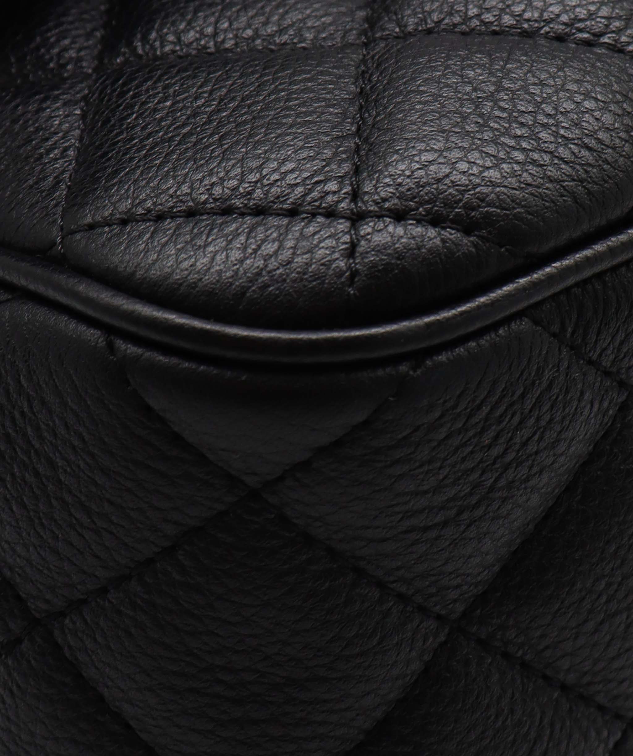 Chanel CHANEL QUILTED LEATHER LARGE BLACK CAVIAR CASUAL ROCK FLAP BAG RJC4442