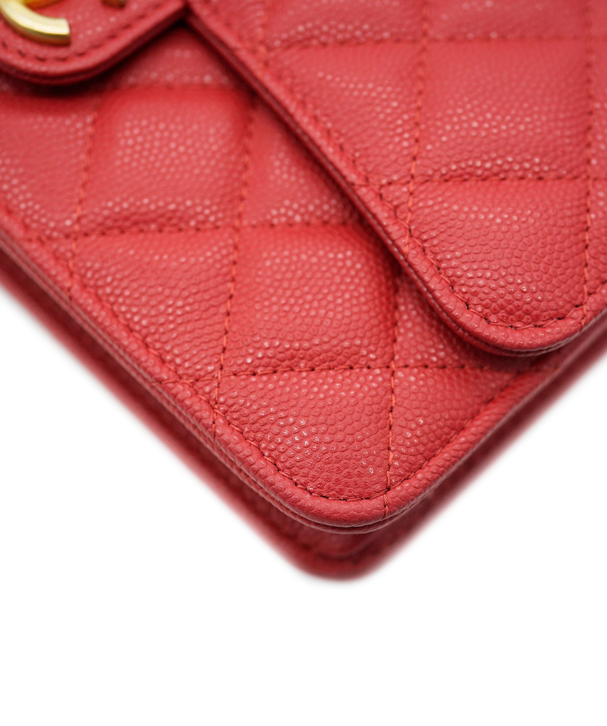 Chanel Chanel Red Caviar Top Handle Crossbody Bag  ALC1900