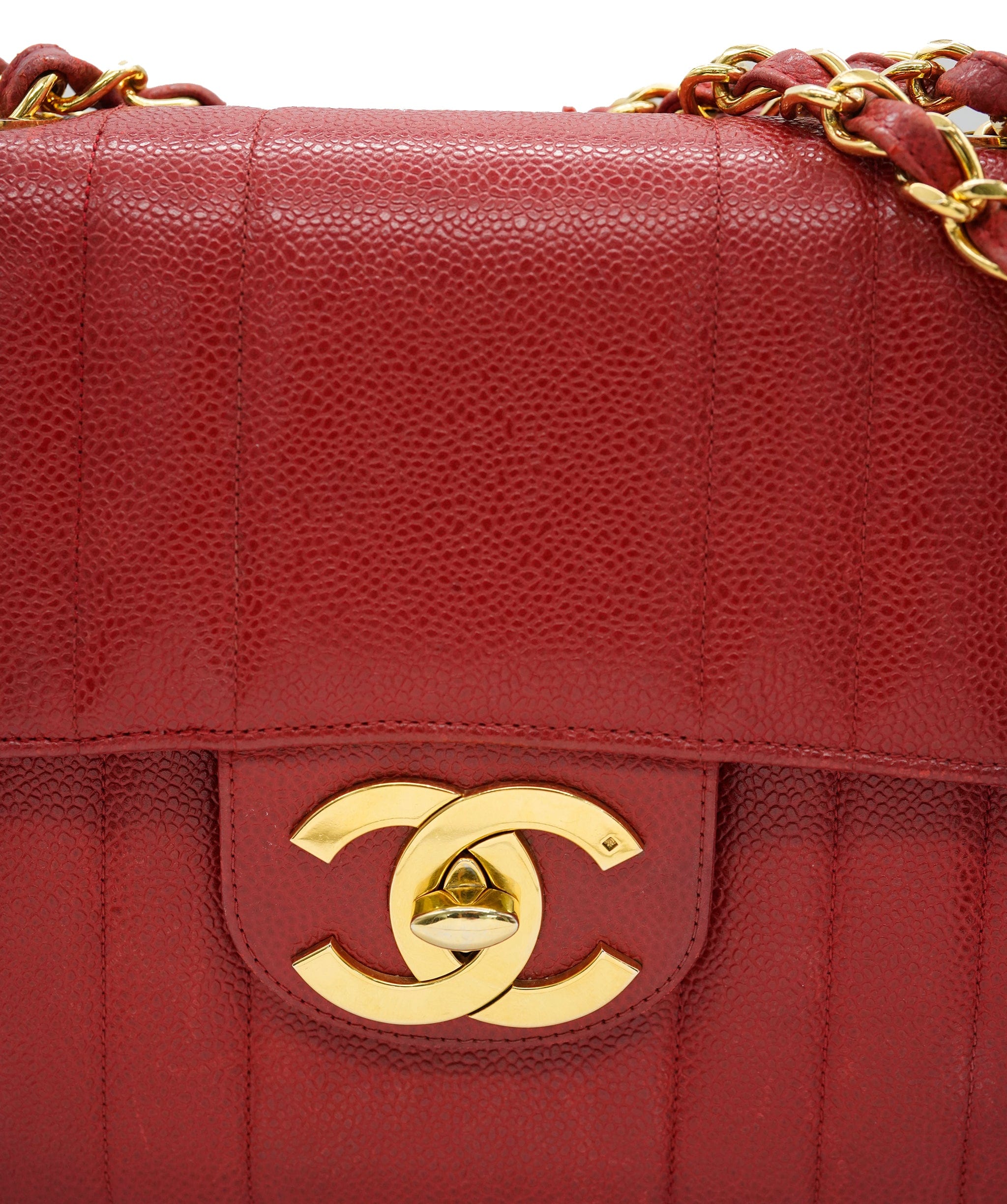 Chanel Chanel Red Jumbo Mademoiselle caviar bag - Comes with Box and Dustbag  - AJC0721