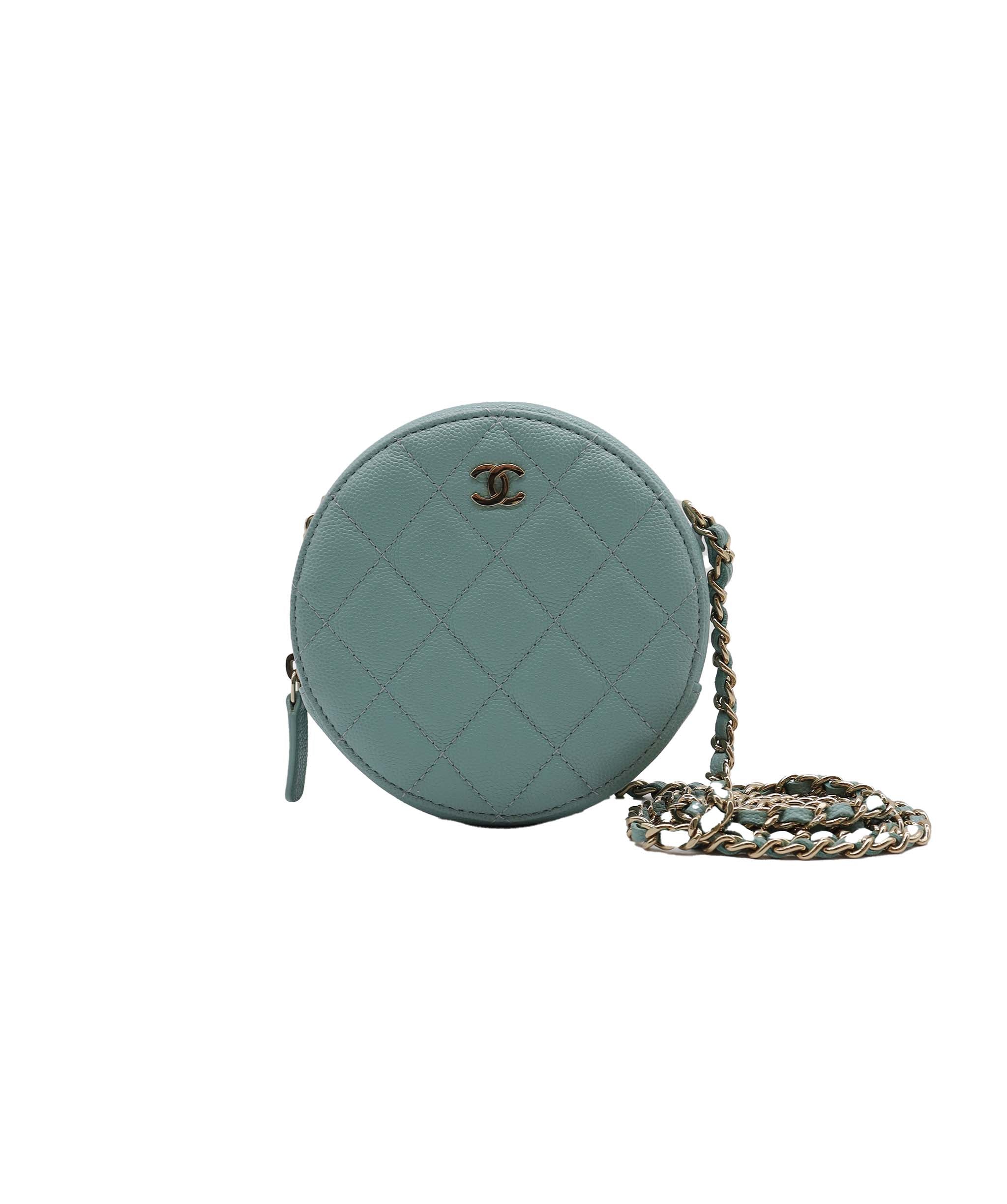 Chanel Chanel Round Vanity Bag Caviar GHW Blue DXBS2362