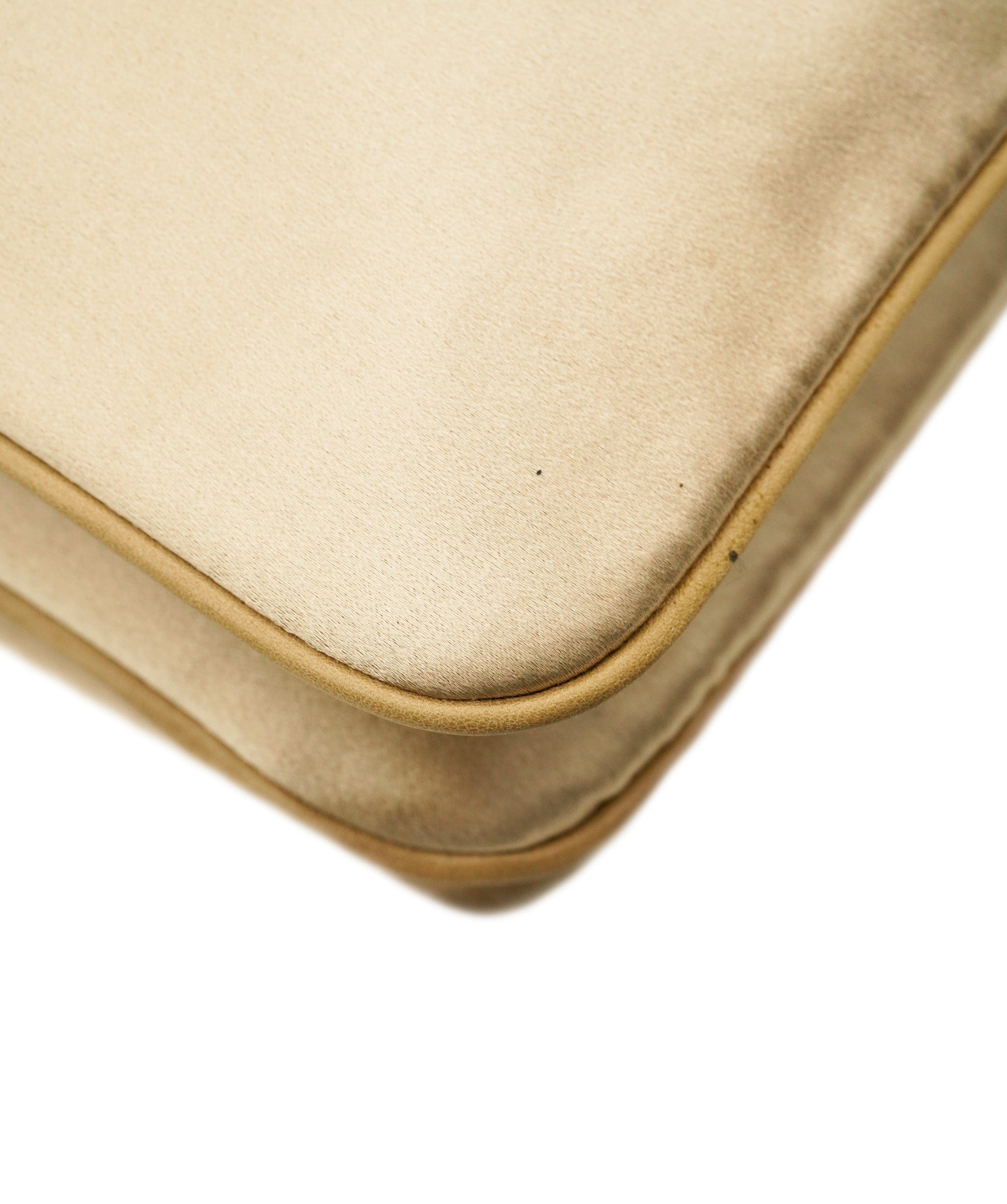 Chanel Chanel Satin Beige CC Pearl Clutch Shoulder Bag ALC2314