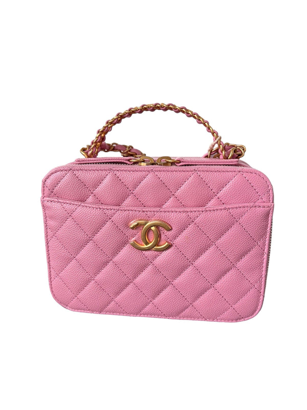 Chanel Chanel Script Top Handle Vanity Pink Matte GHW SYCY227