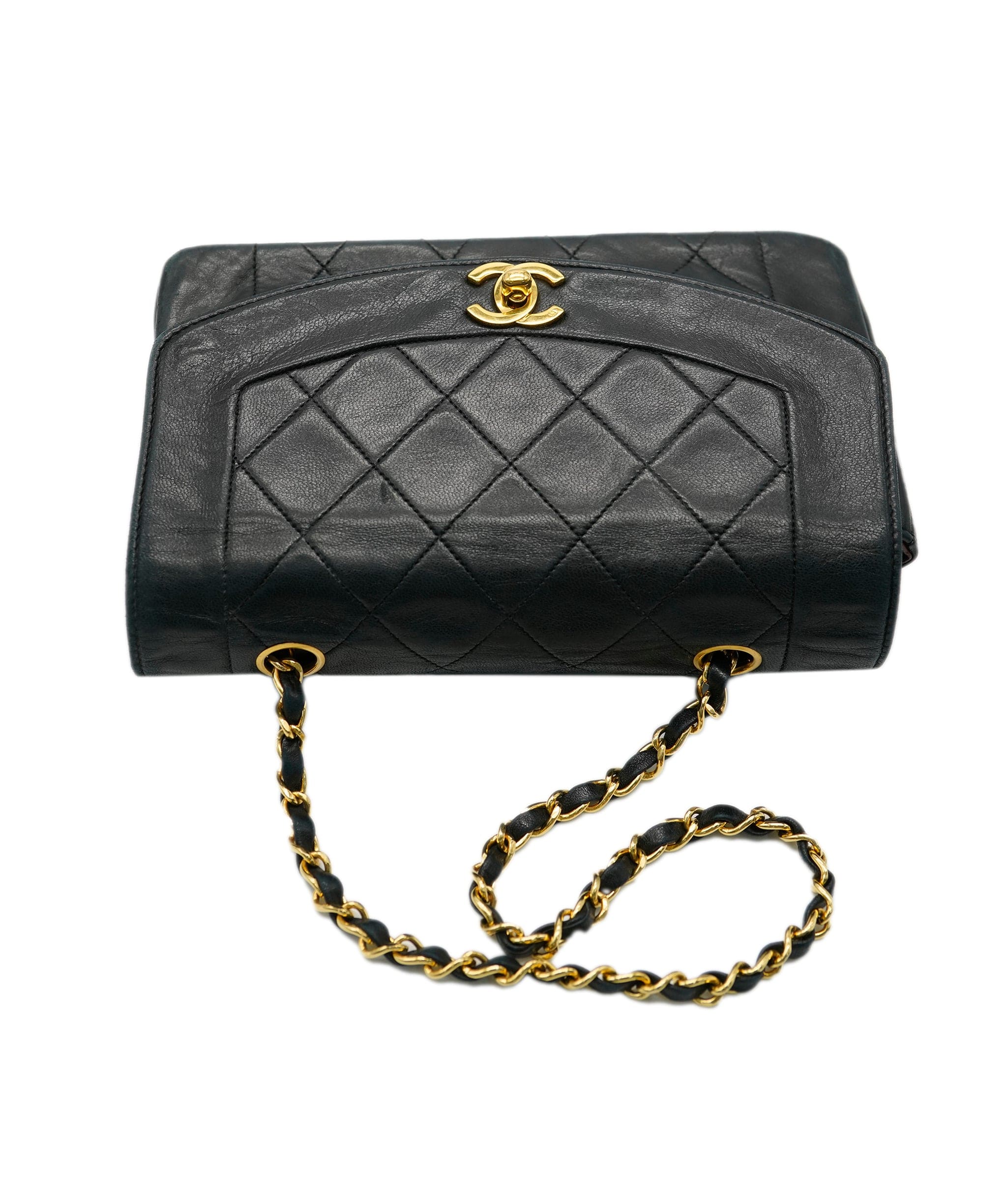 Chanel Chanel small diana black lambskin bag with GHW AJL0187
