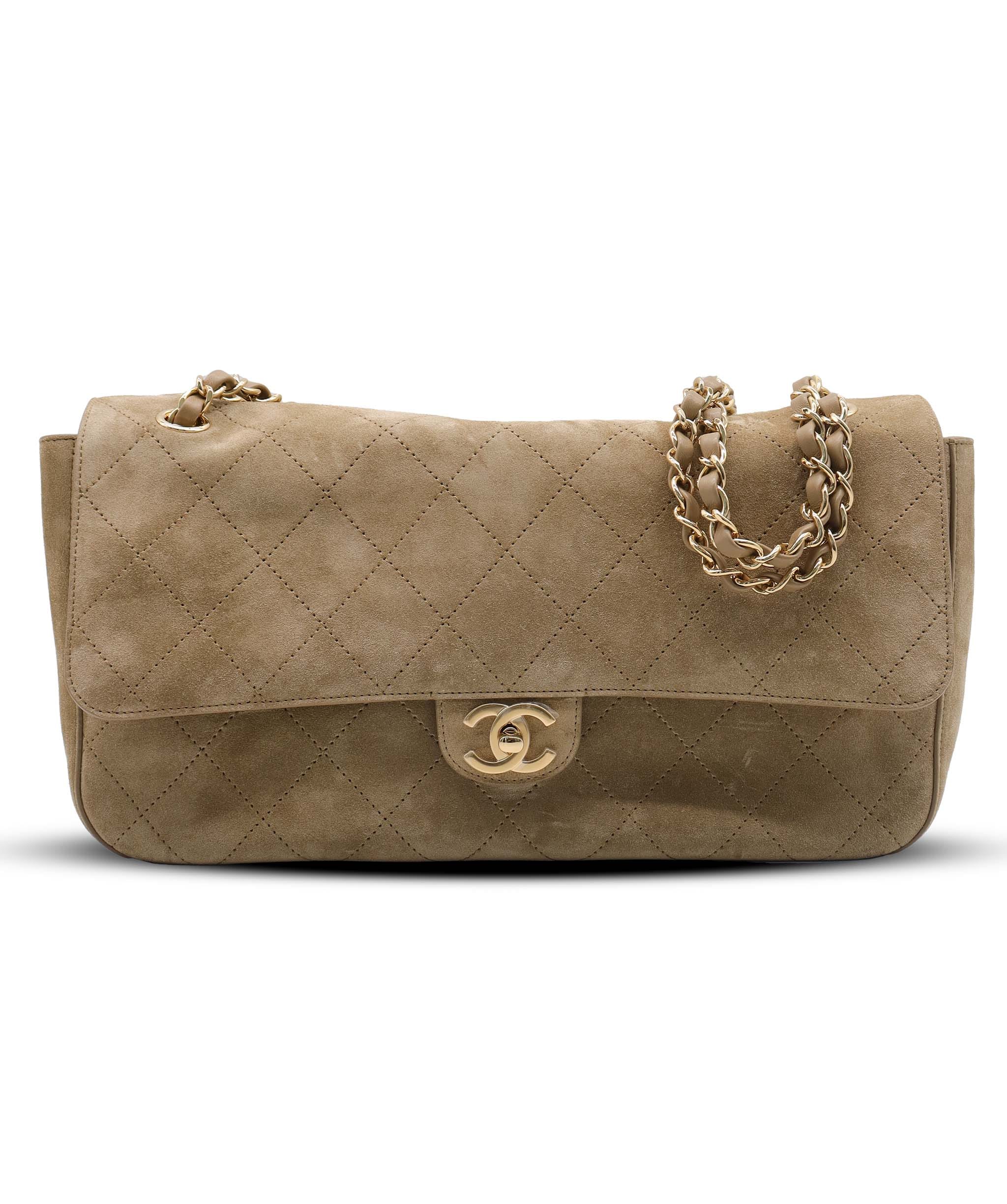 Chanel CHANEL SUEDE BAG BROWN SUEDE  ASC7288