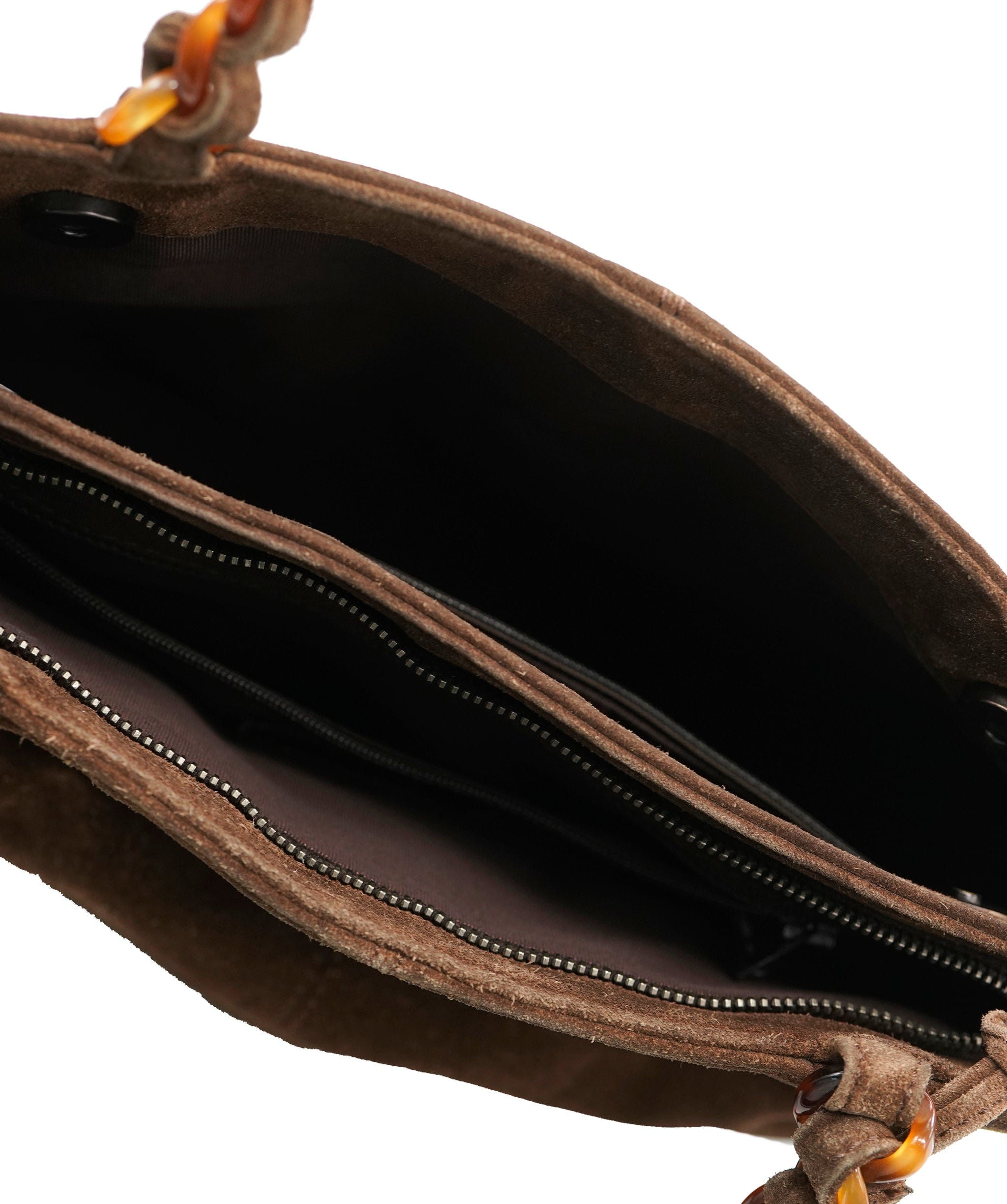 Chanel Chanel Suede Brown CC Shoulder Bag  ALC2385