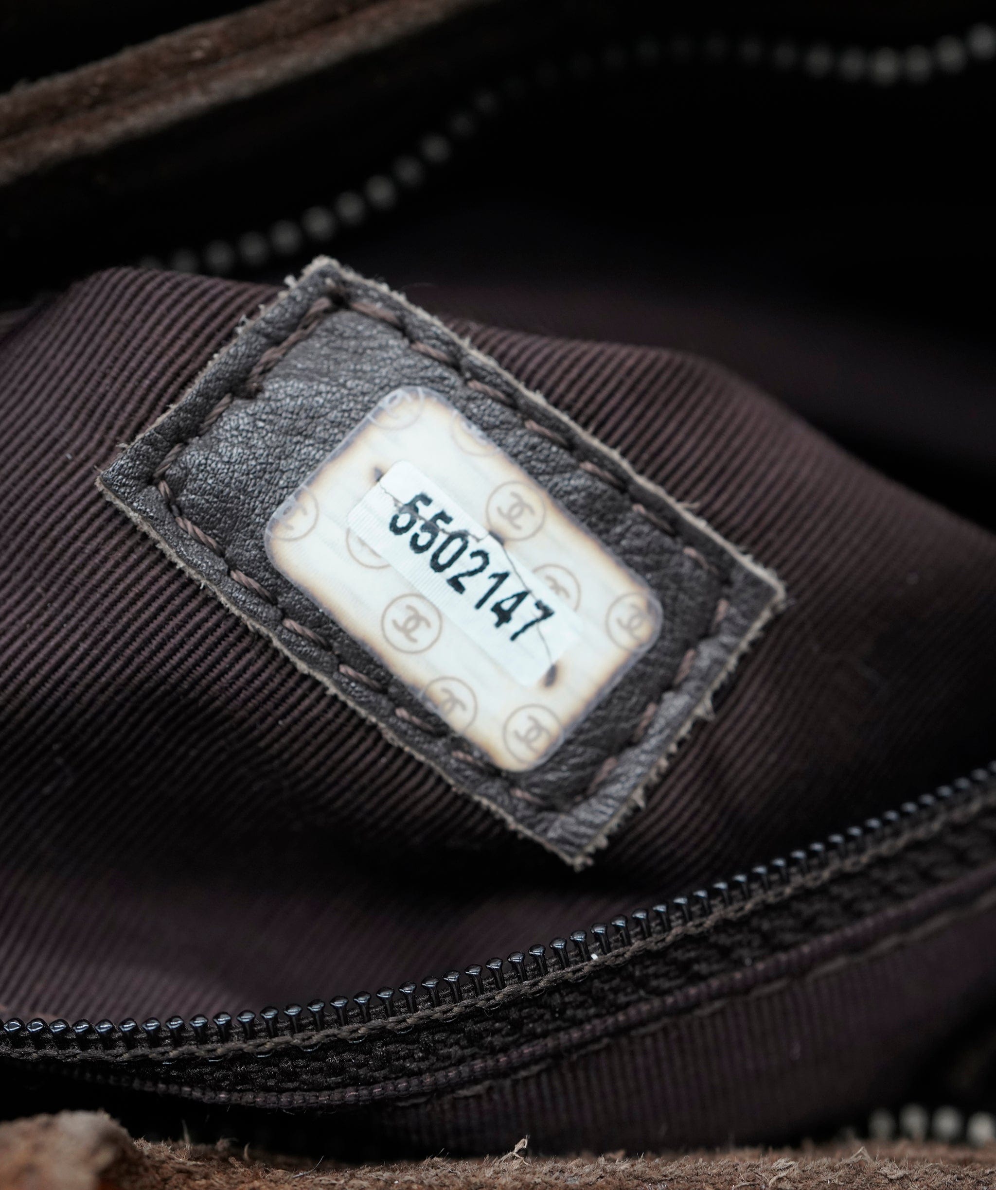 Chanel Chanel Suede Brown CC Shoulder Bag  ALC2385