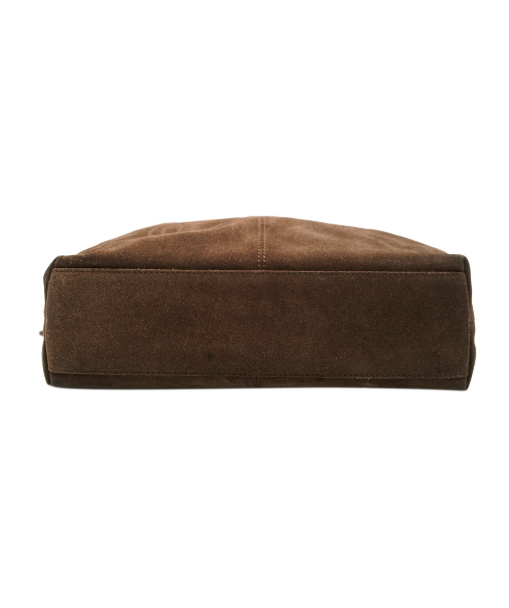 Chanel Chanel Suede Brown CC Shoulder Bag  ALC2385