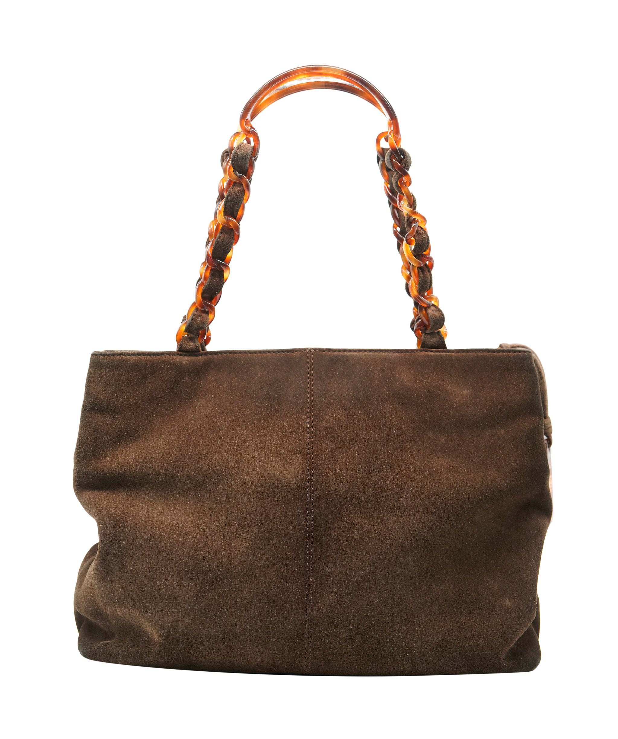 Chanel Chanel Suede Brown CC Shoulder Bag  ALC2385