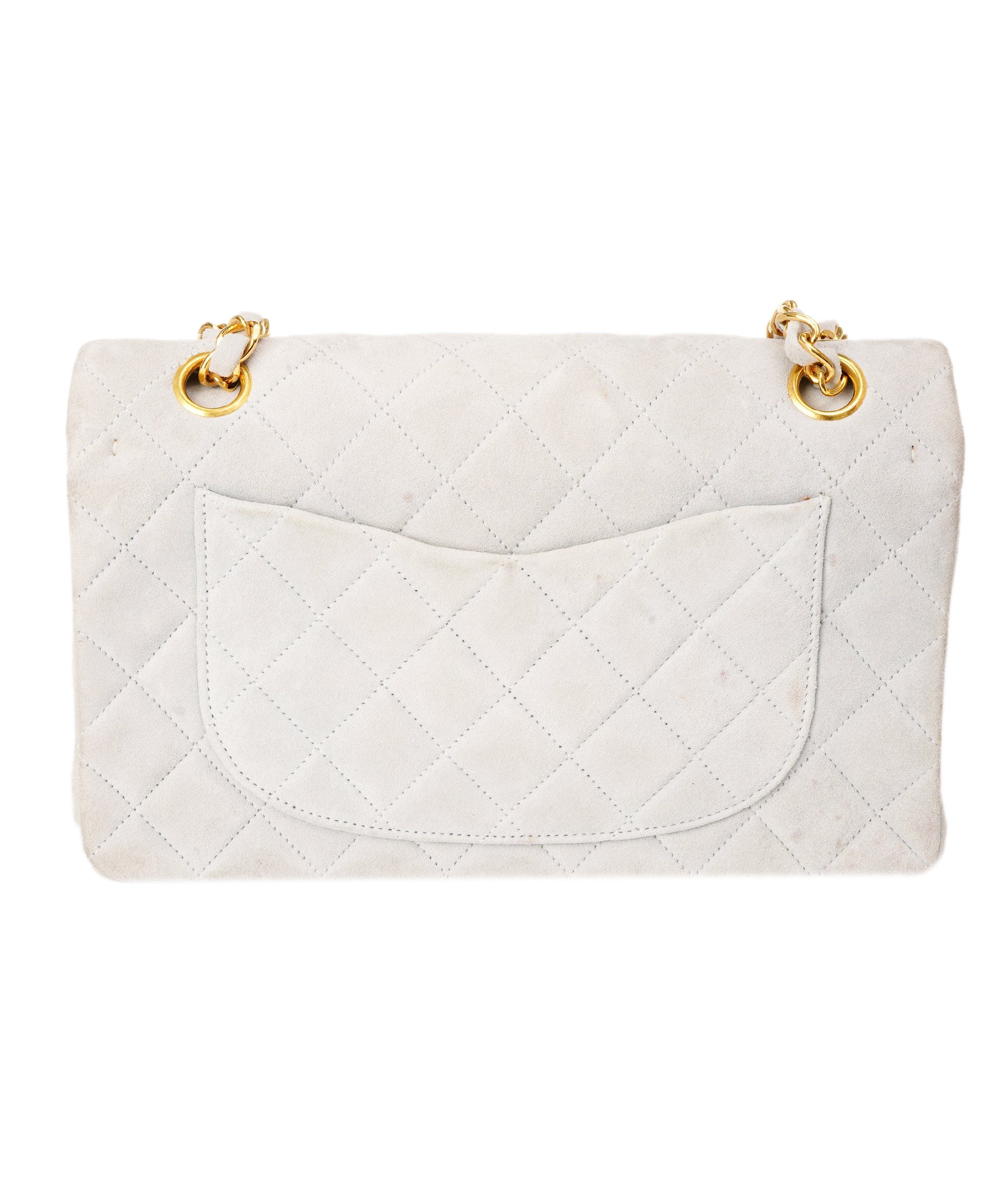 Chanel Chanel Suede Icy Blue Classic Flap with GHW - DBXS1764