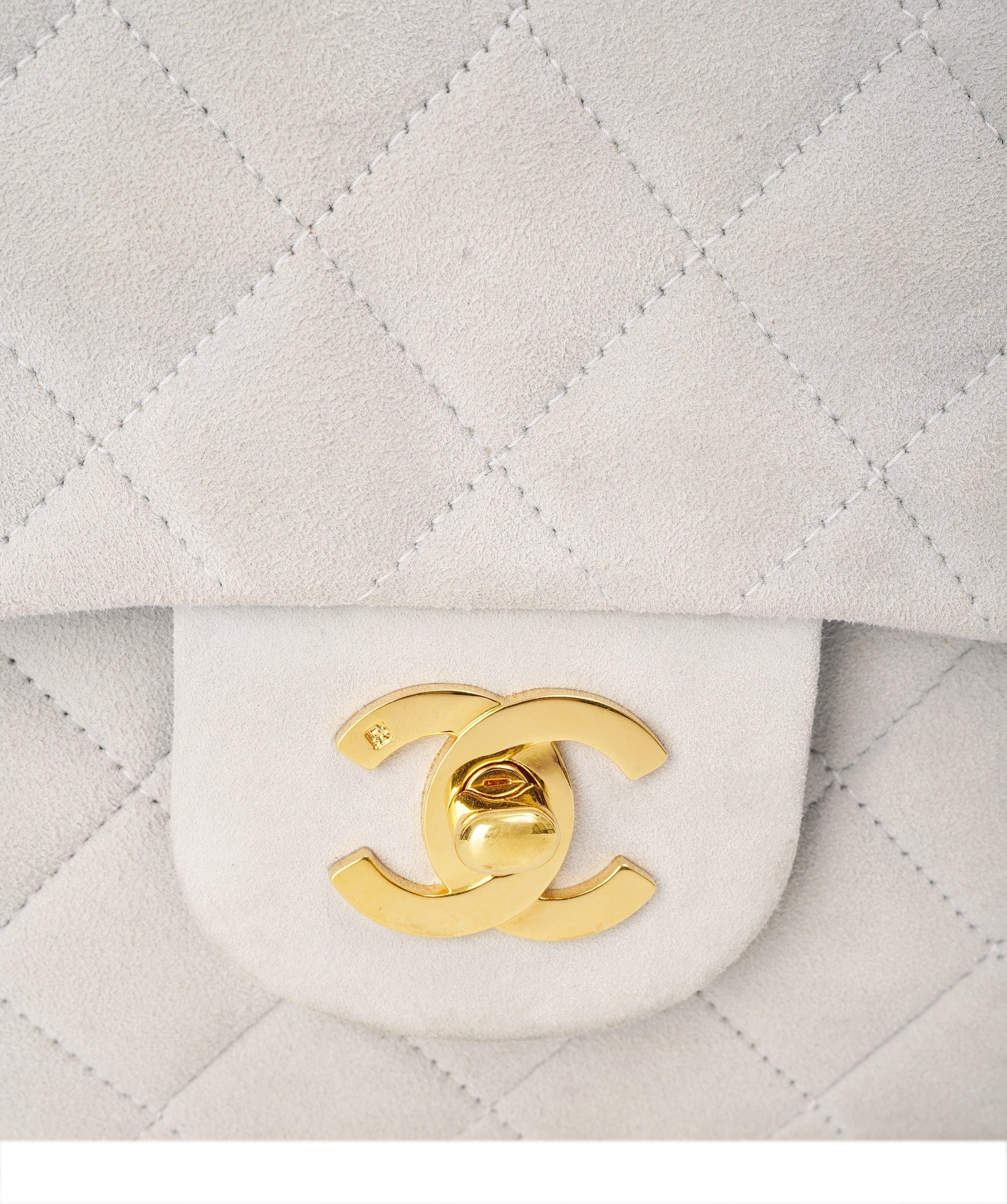 Chanel Chanel Suede Icy Blue Classic Flap with GHW - DBXS1764